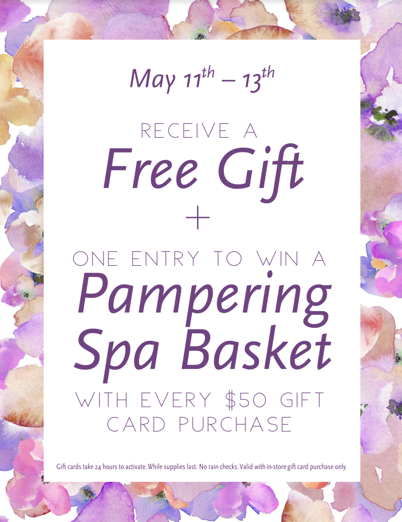 Receive a Free Gift + Enter to Win a Pampering Spa Basket