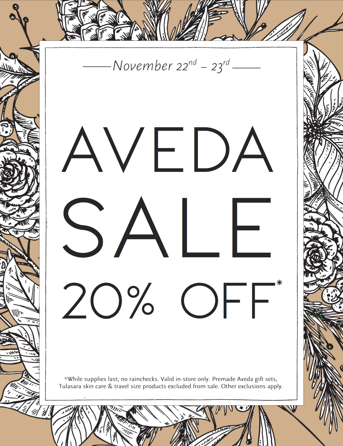 Enjoy 20% Off Aveda Products!