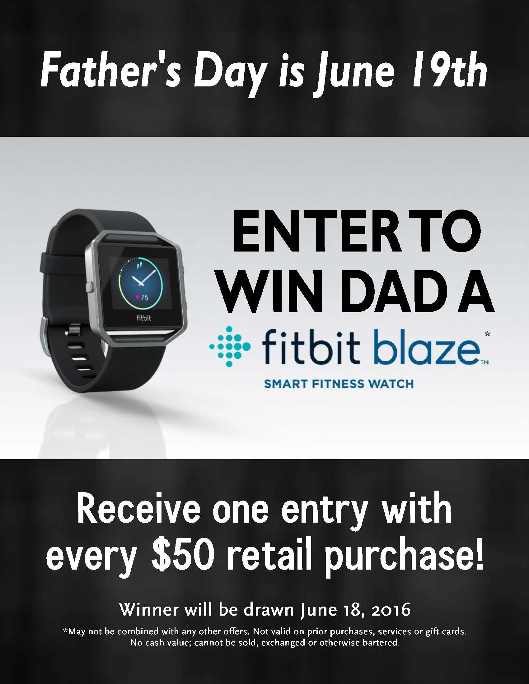 Enter to Win Dad a Fitbit Blaze for Father's Day