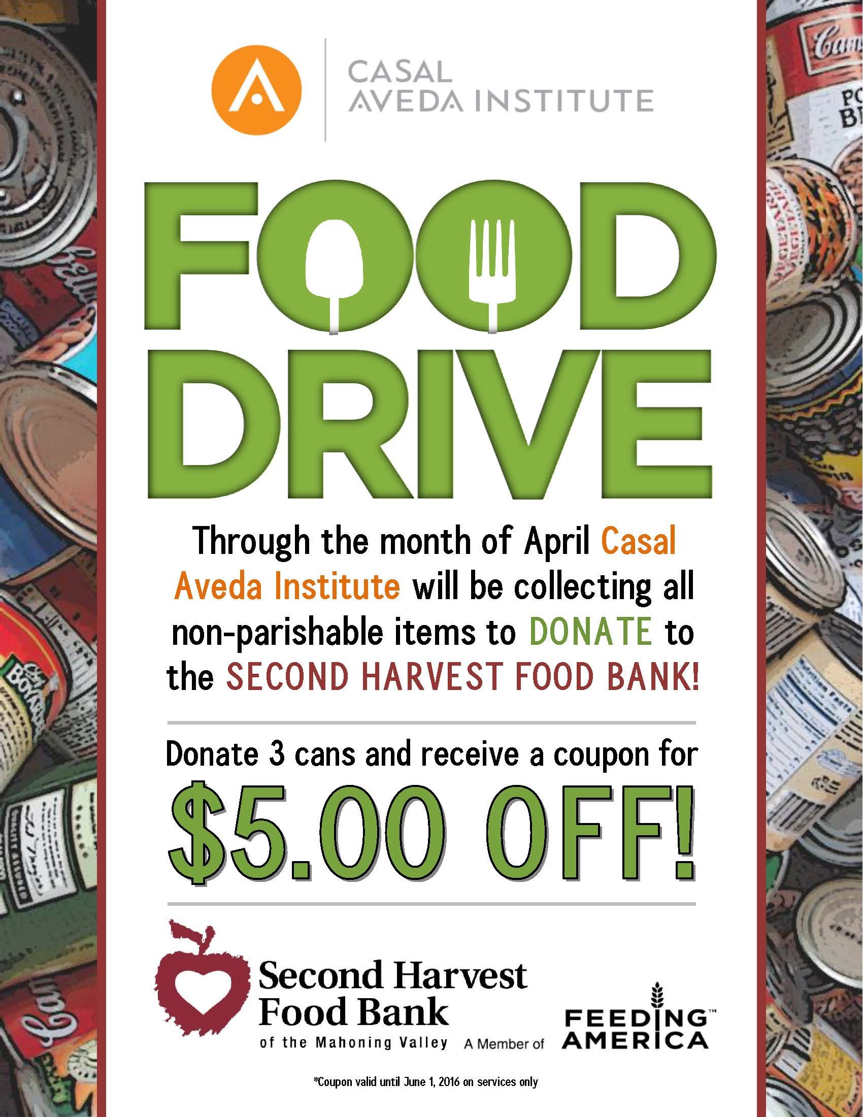 FOOD DRIVE: Please Help us Support Second Harvest Food Bank