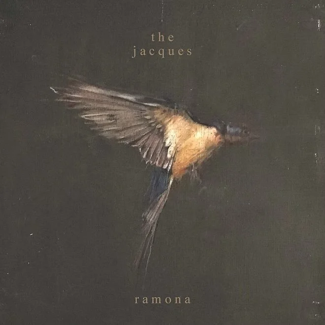 The album cover features a bird in flight against a dark background, with the text 'the jacques ramona' above and below the bird.