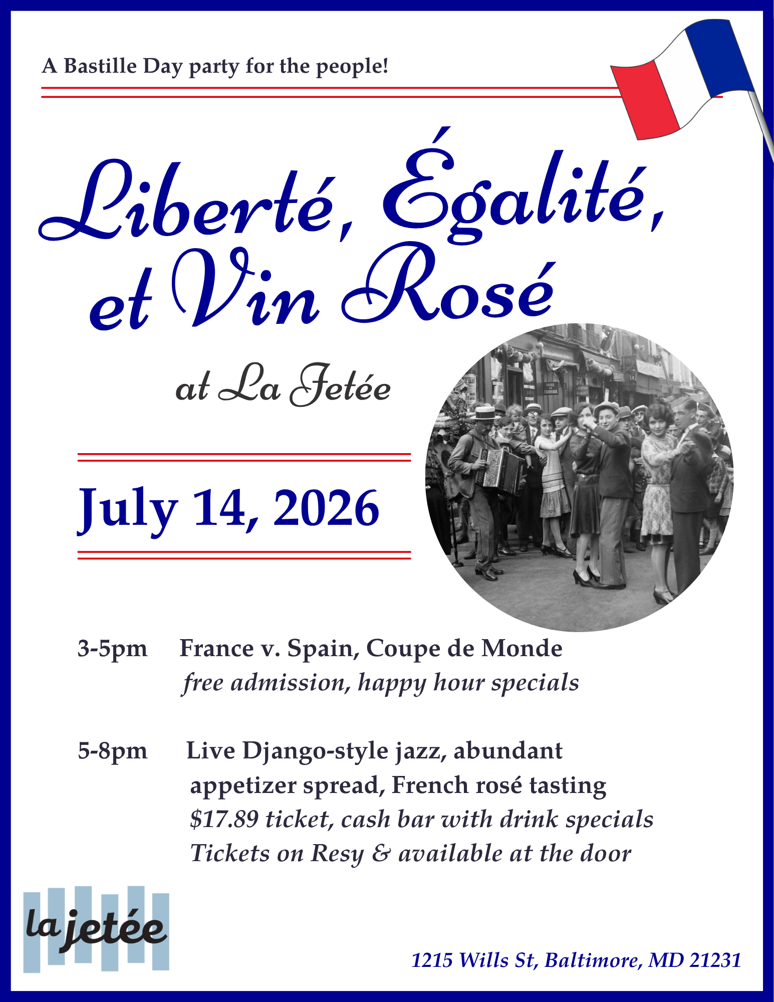 Bastille Day party Baltimore
