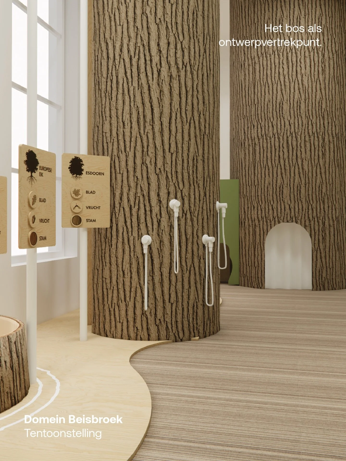 Domein Beisbroek - Tentoonstelling
Het bos als ontwerpvertrekpunt.