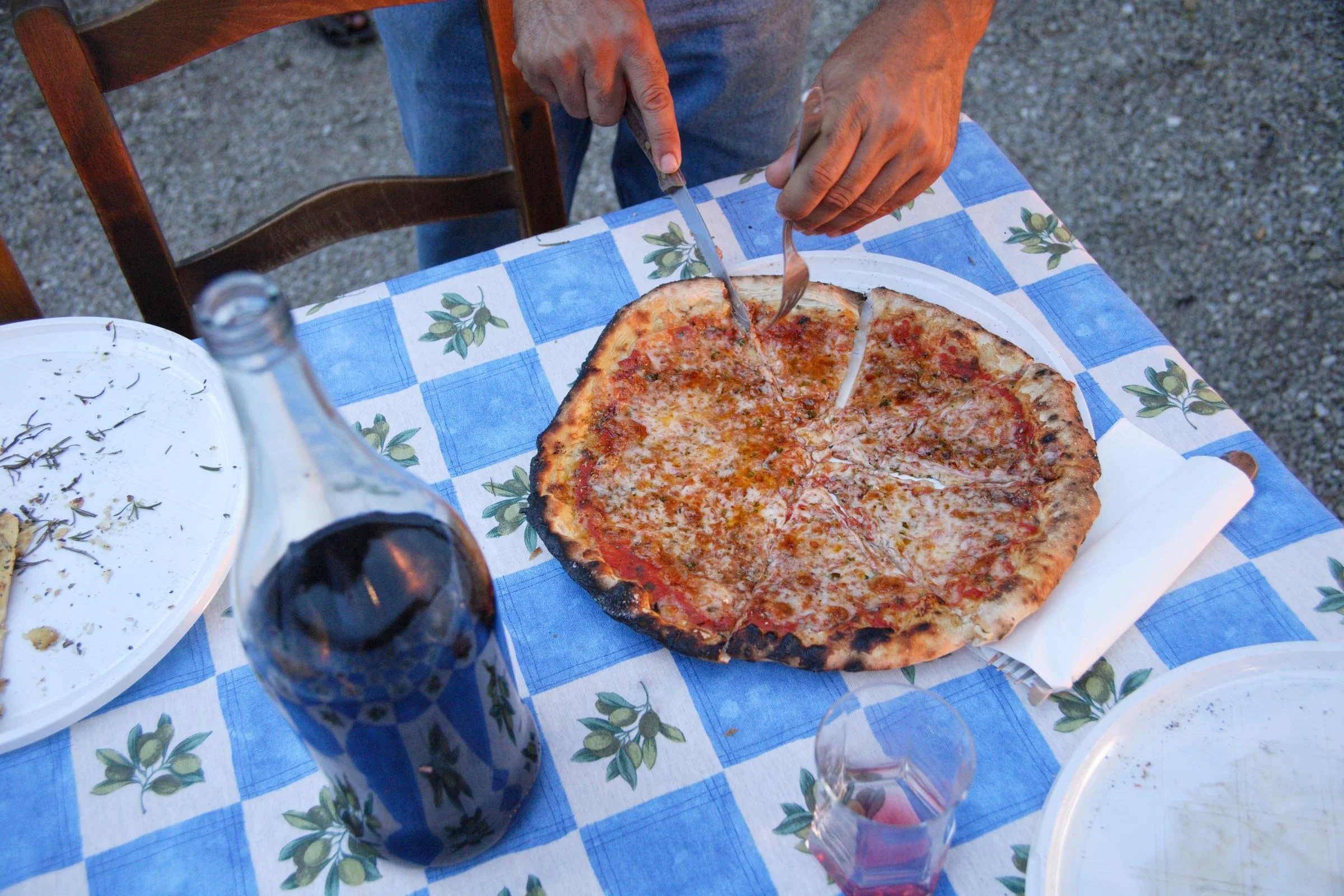 Rustic Tuscan pizza by David Burton Photography