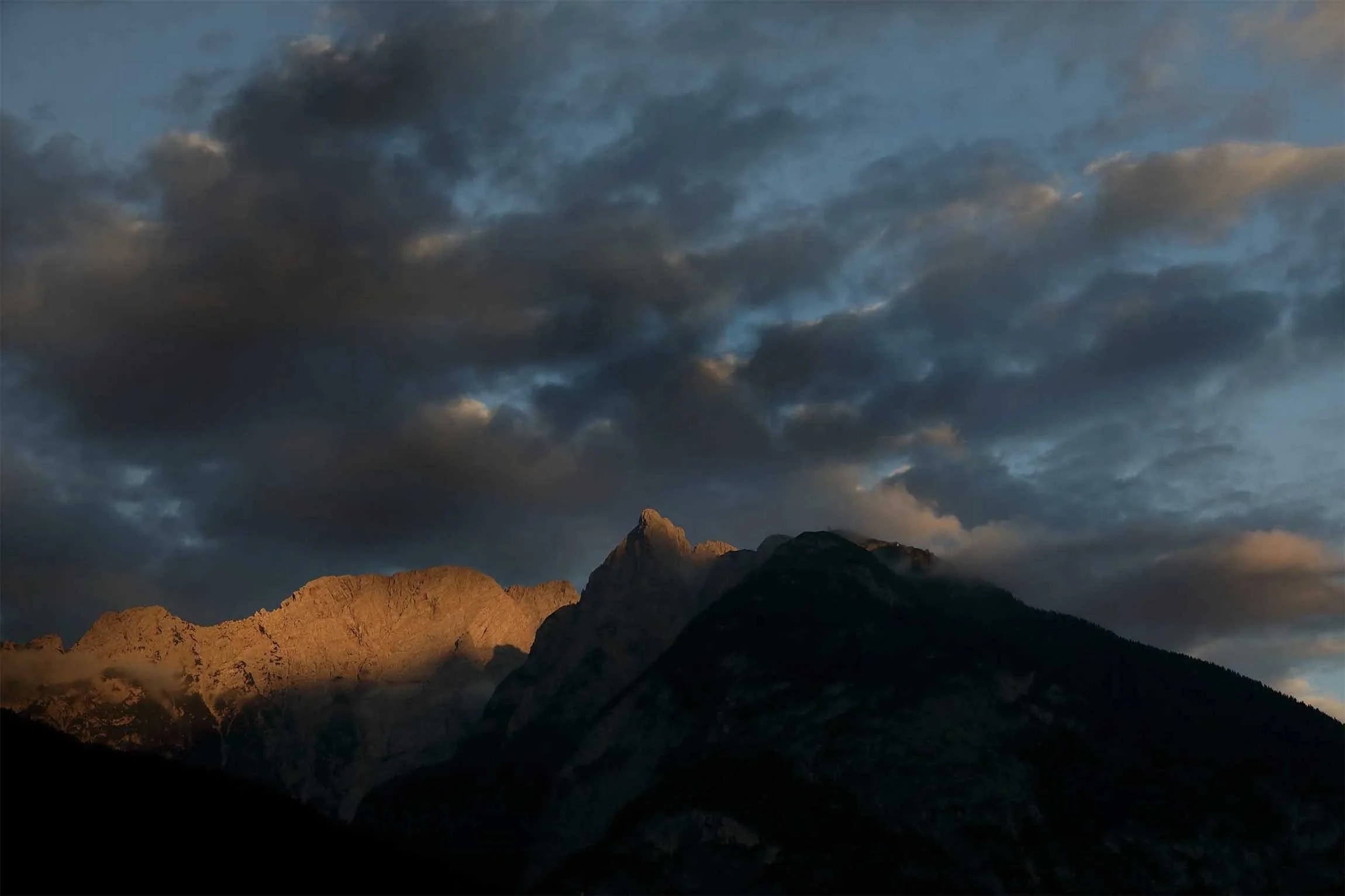 sunset over auronzo di cadore photographed by David Burton Photography