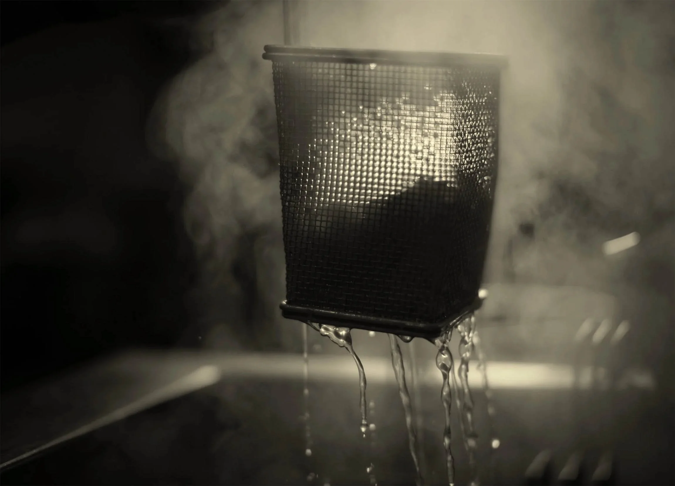 Pasta water draining at Vermicelli restaurant by David Burton Photography