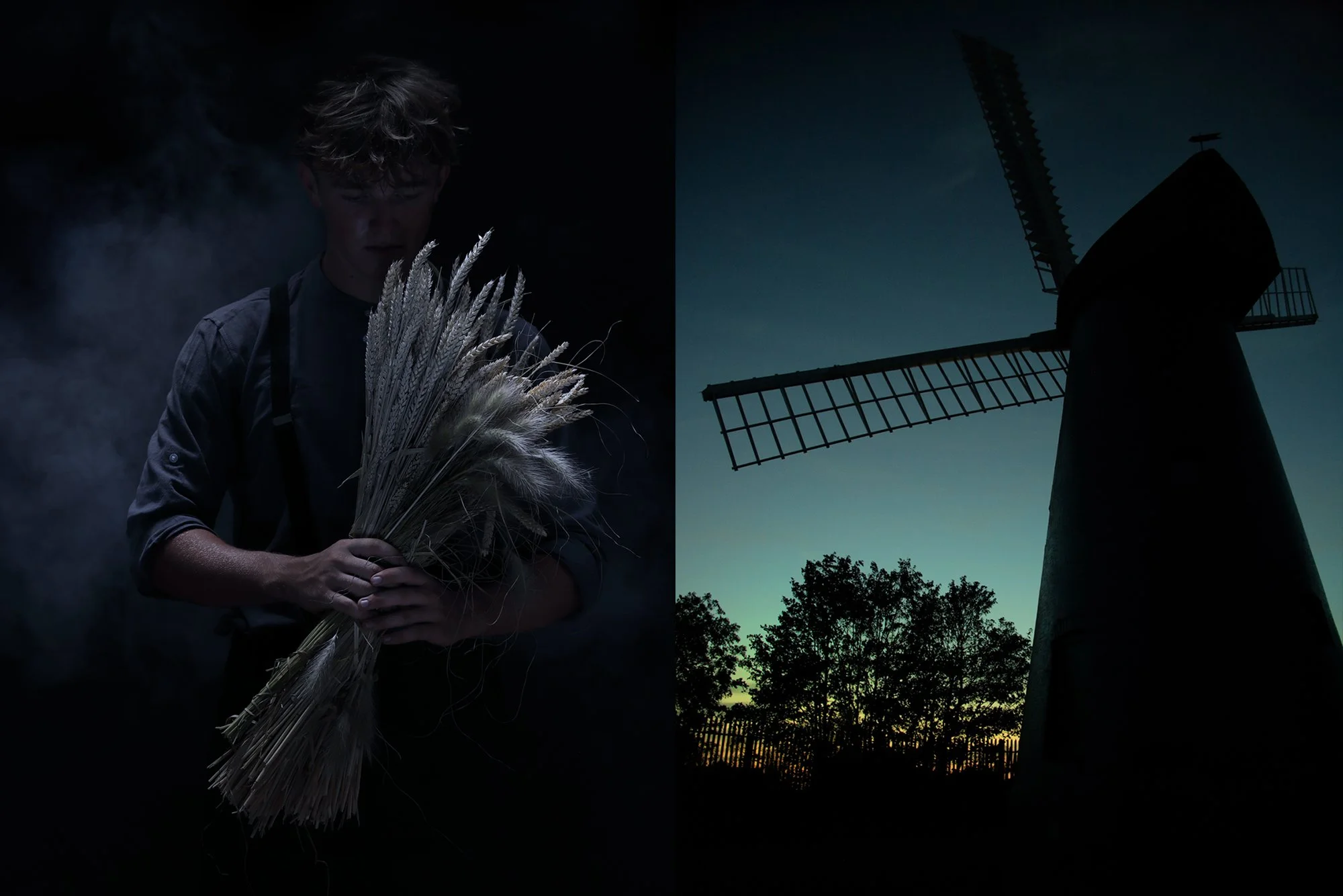 Harvest Moon & Brixton Windmill by David Burton Photography