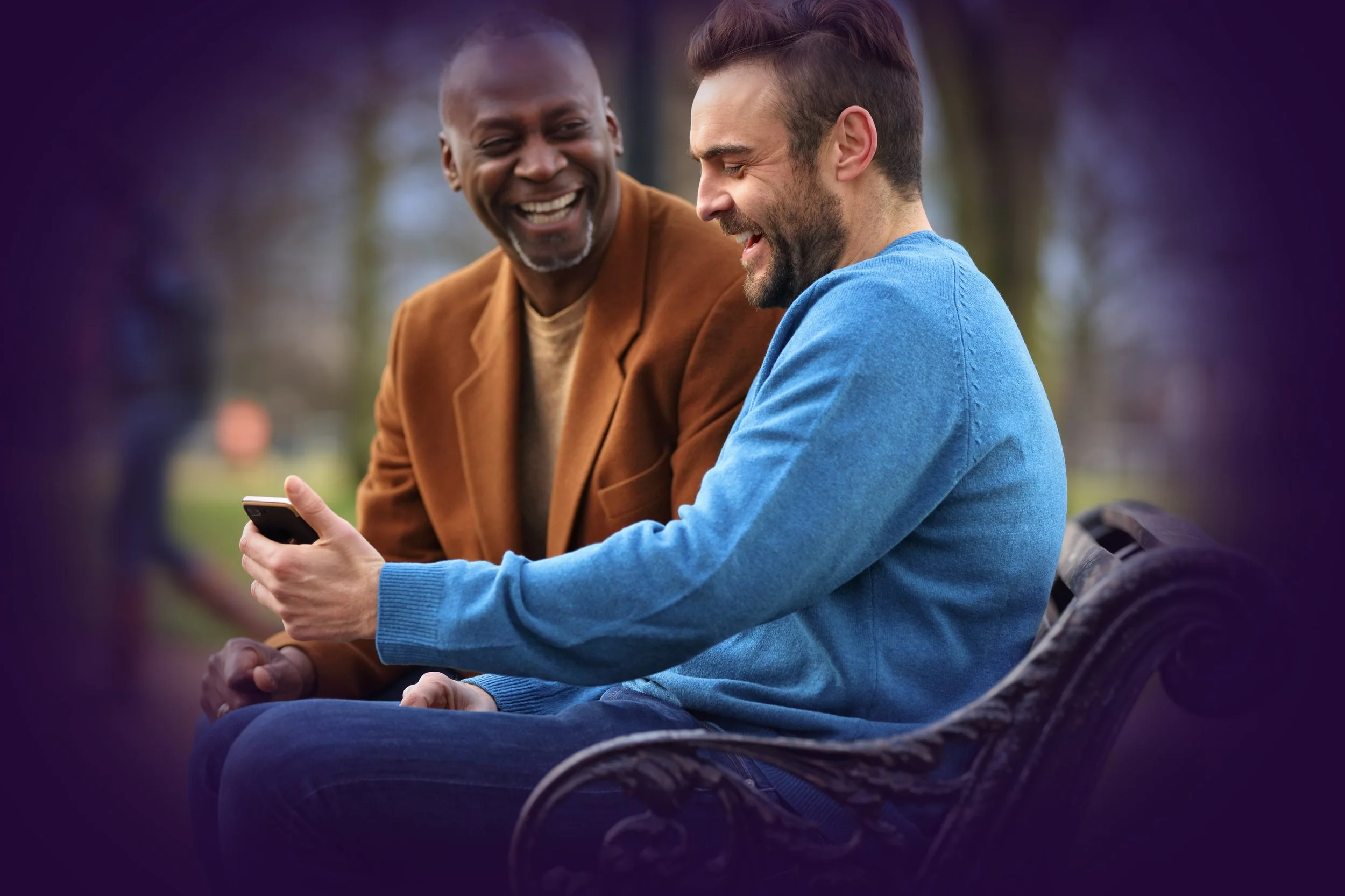 Guys on phone bt van image by David Burton Photography