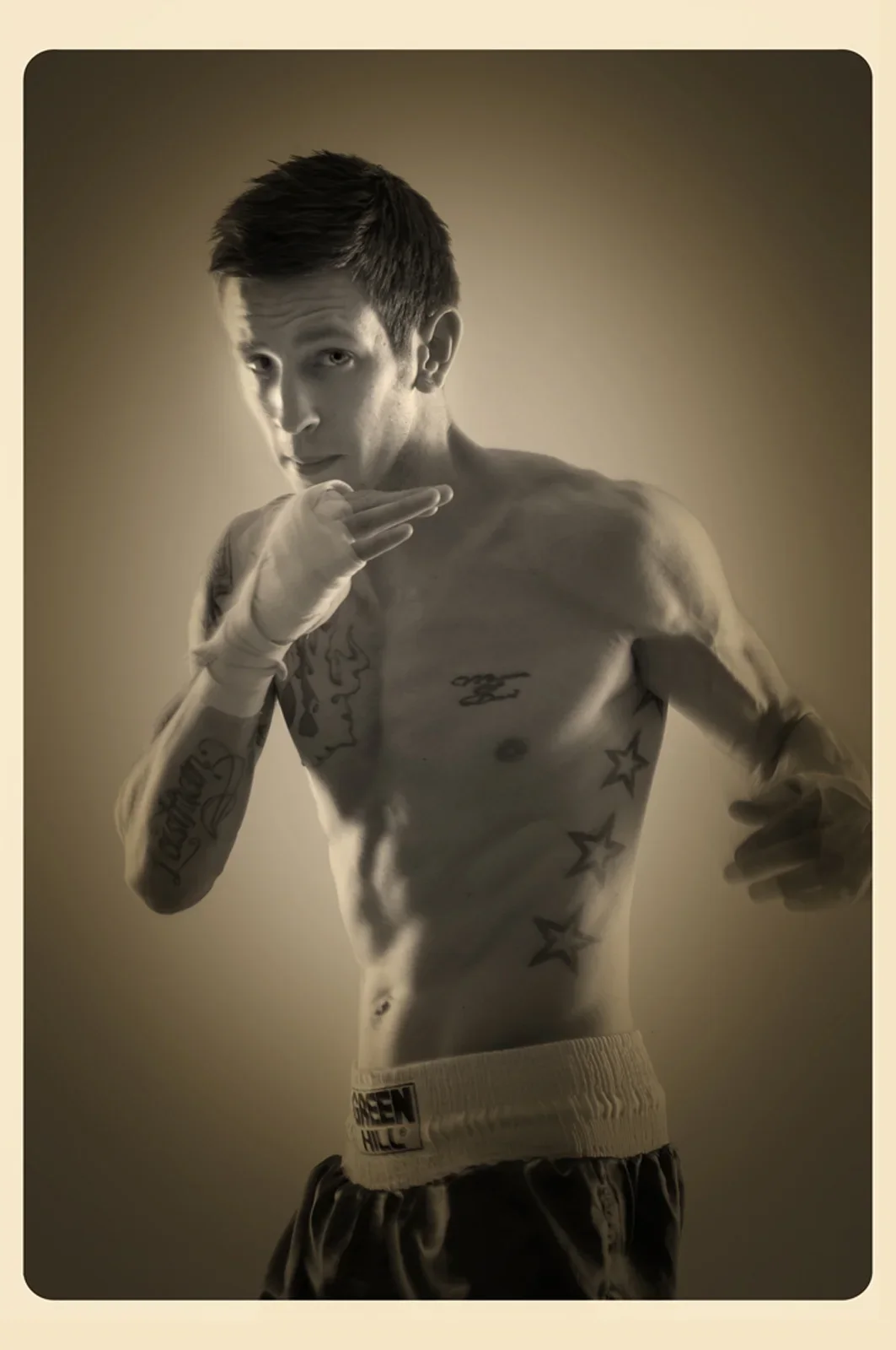 Sam standing professional boxing poster image