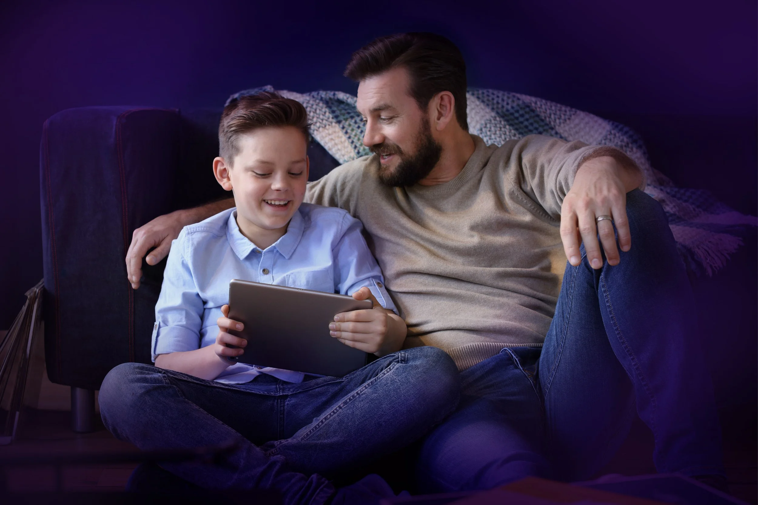 BT van image of father & son