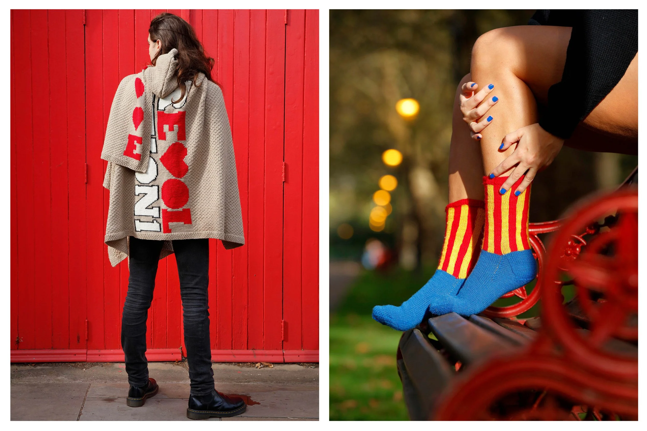 The Beatles Love Revolution cape and Blue Meanies Socks