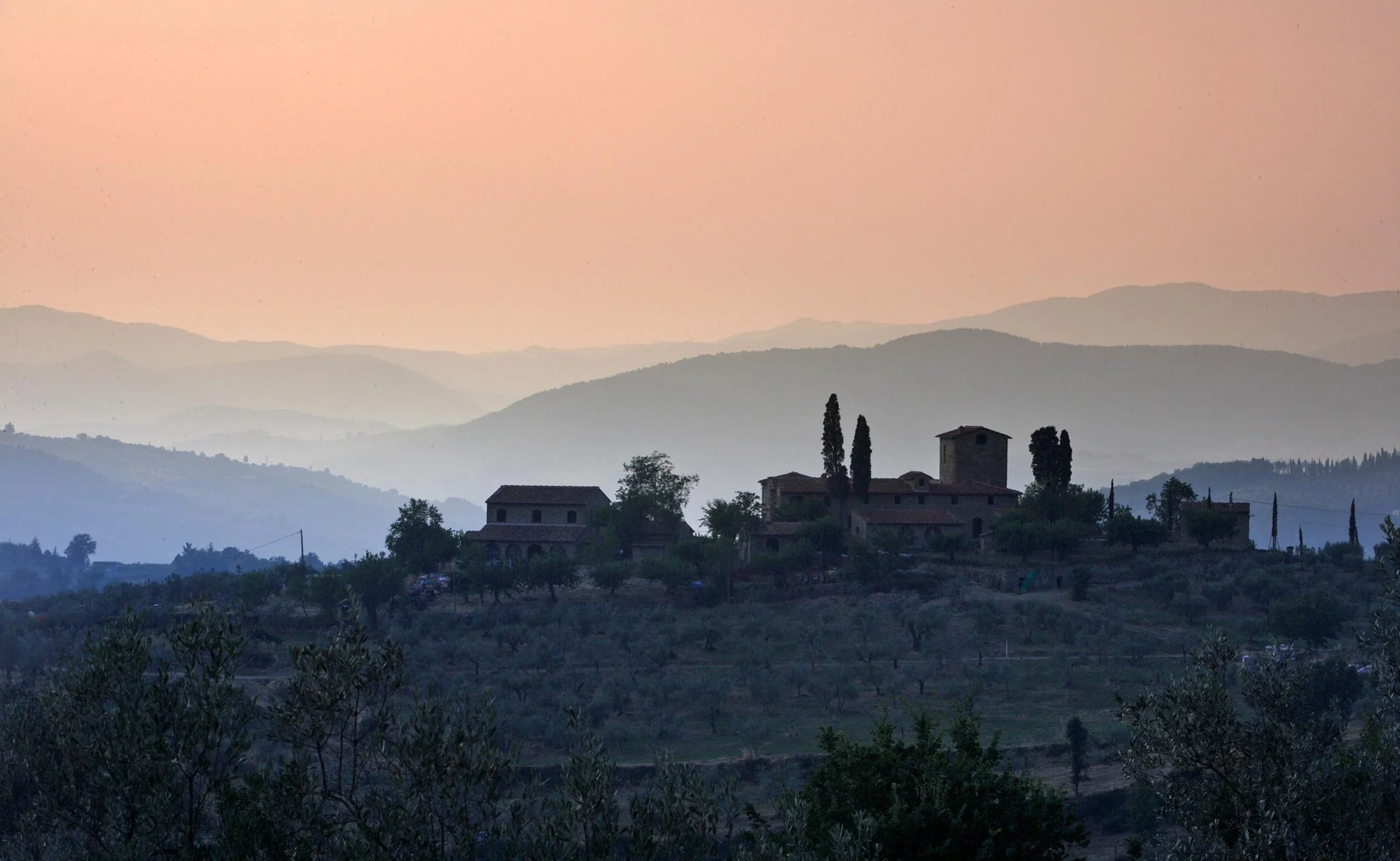 Chiena sunset tuscany italy
