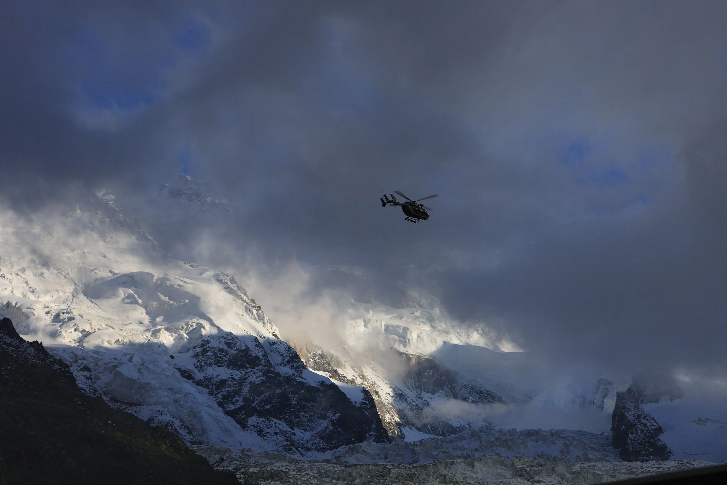 Helicopter over Chamonix by David Burton Photography