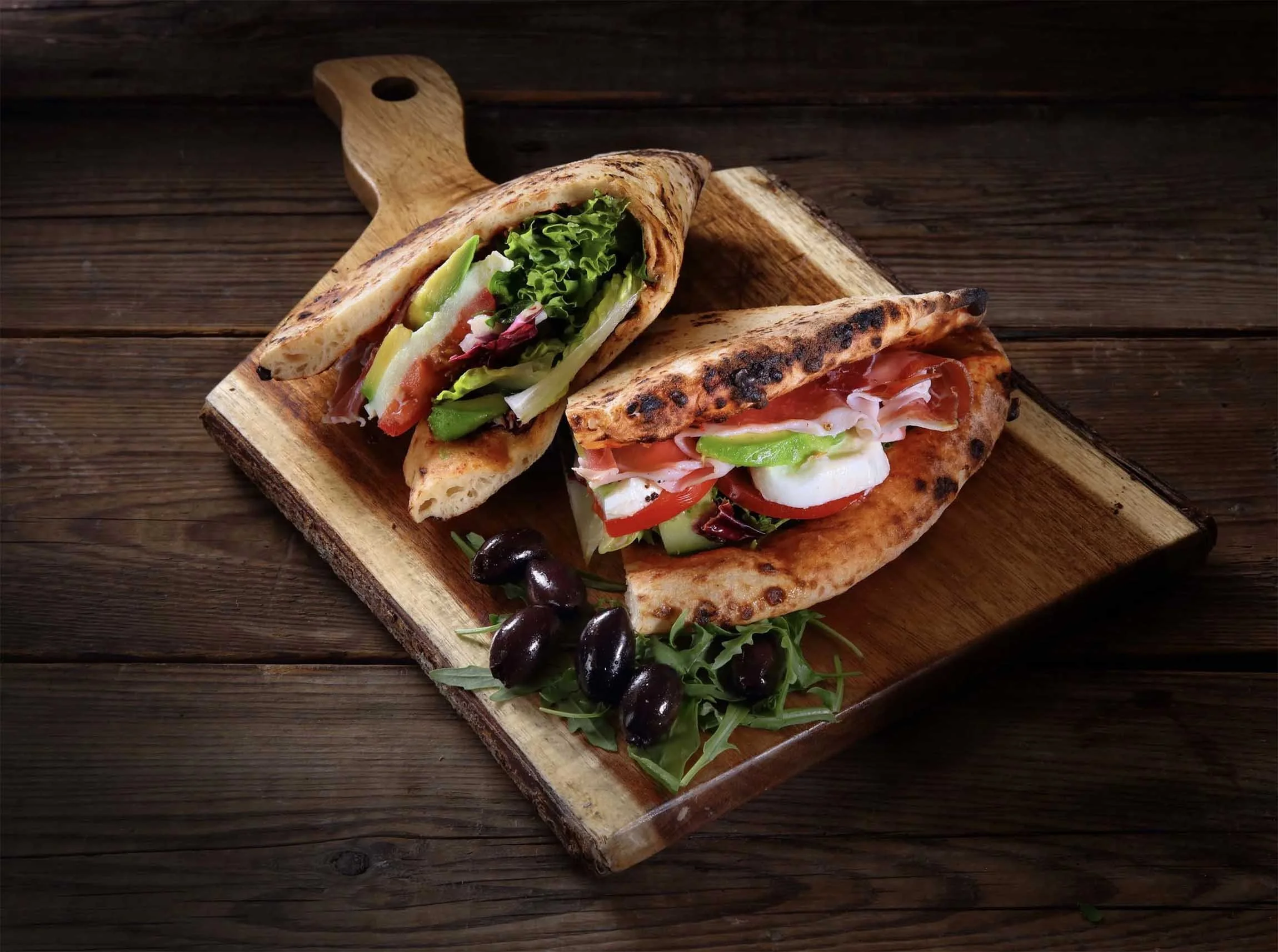 Eco Pizza bread sandwich photographed by studio68b.com