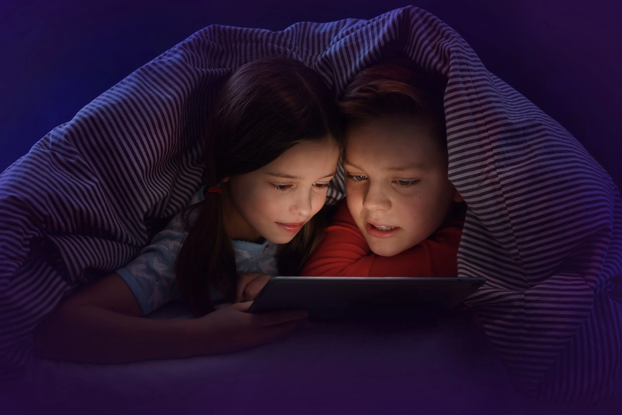 BT van image with Kids under duvet