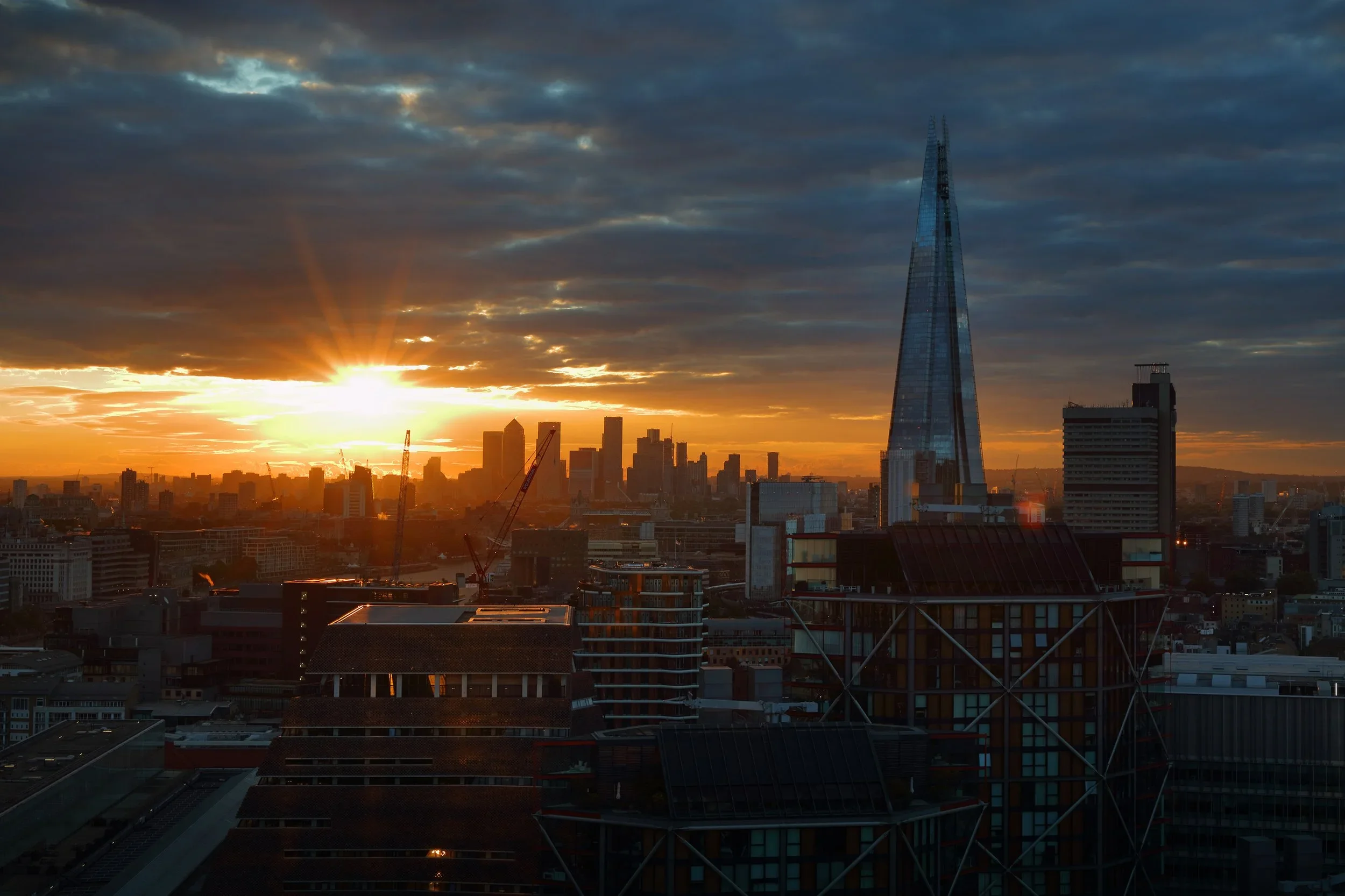 Arbor building sun up view