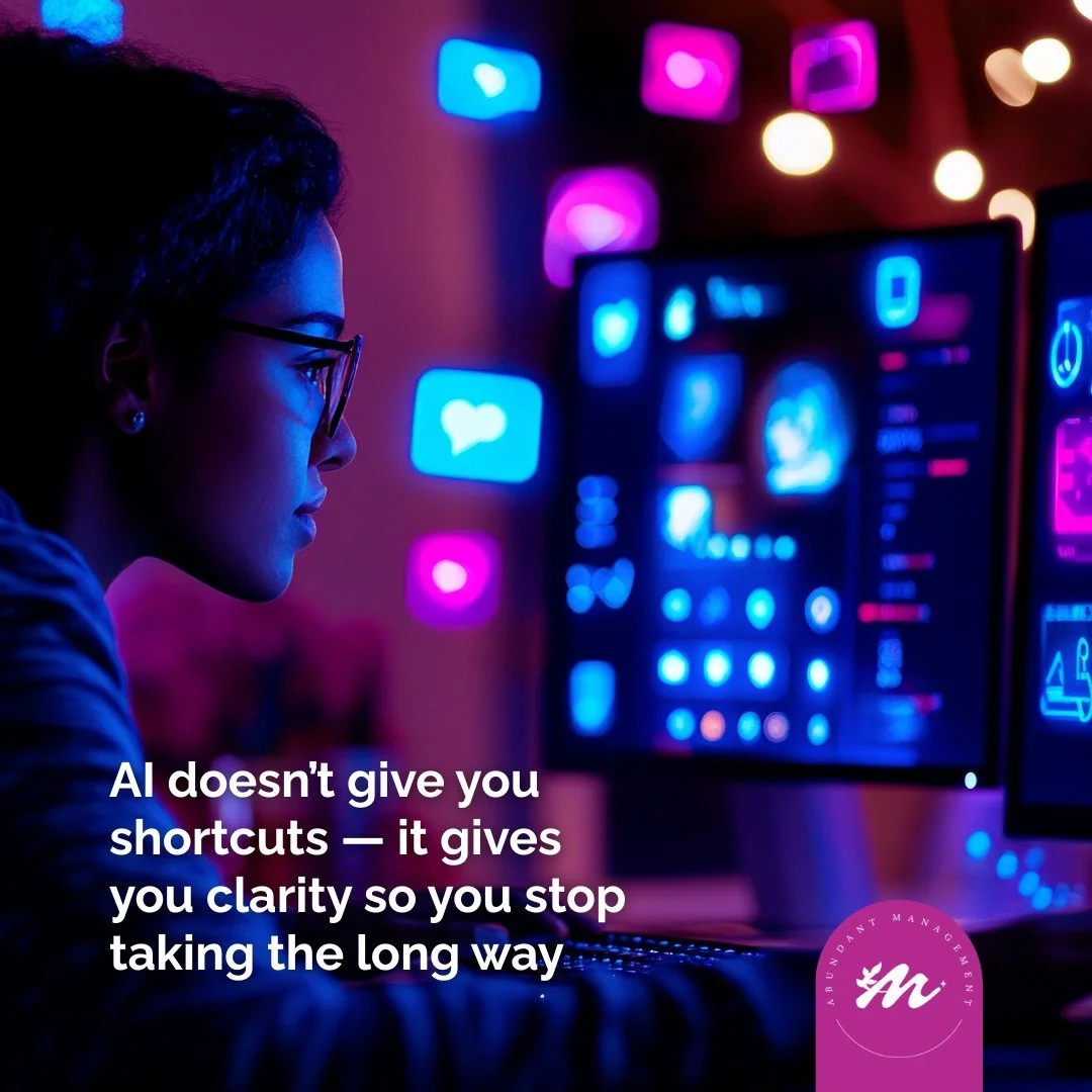 ✨ Clarity &gt; Chaos ✨

AI doesn&rsquo;t just save time &mdash; it helps you see the smartest path forward. 💡💻

Ready to work smarter?

#AbundantManagement #MompreneurLife #AIPowered #WorkSmartNotHard