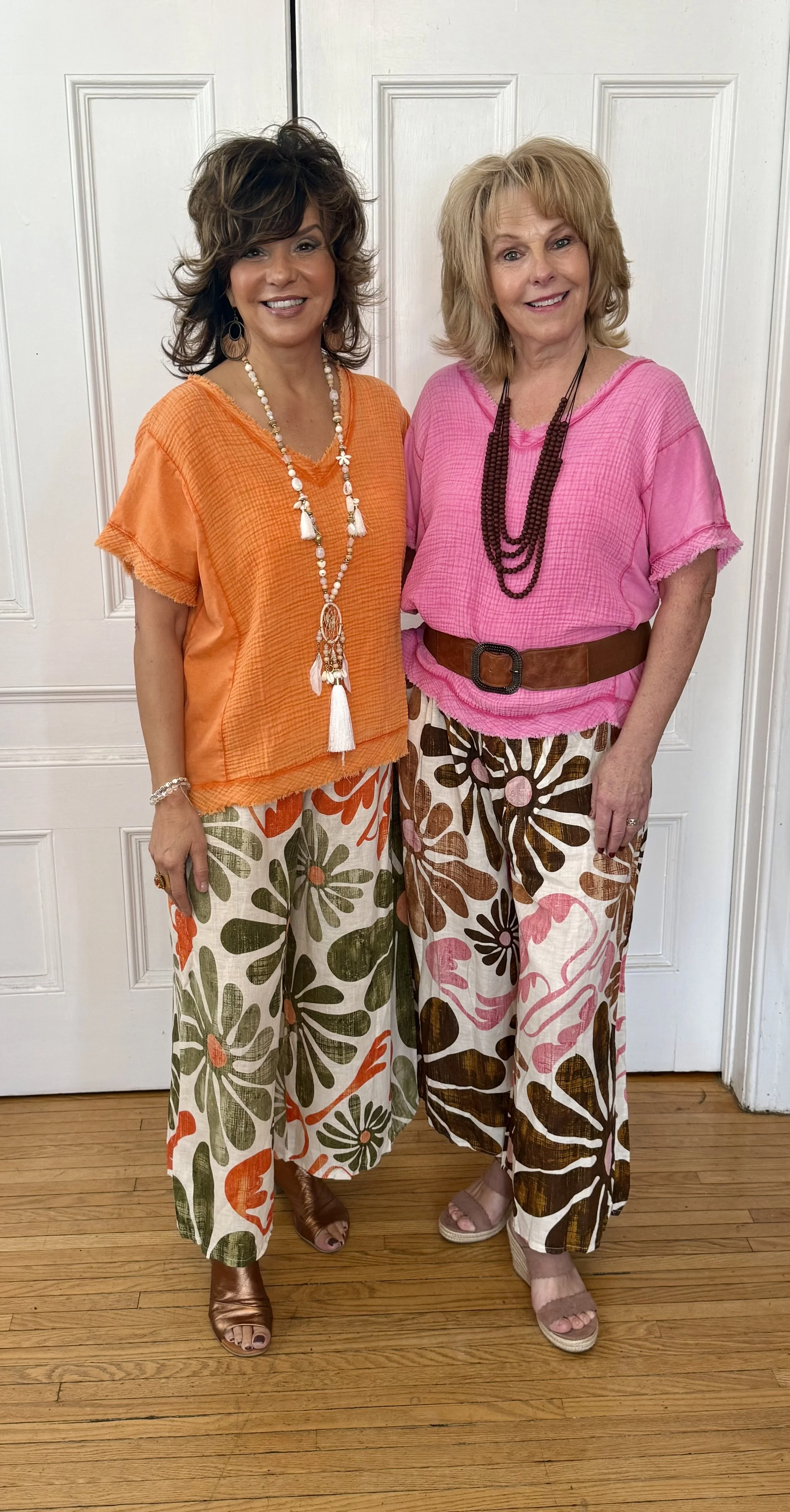 Tangerine Cotton Gauze Top