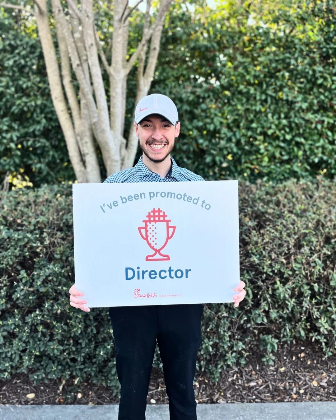 We've got some exciting news to share. 🎉

Anthony, Tyler, Flor, and Baylee have all been promoted. These are four people who make Chick-fil-A Greenwood better every single day.

Congratulations to all four of you. We're really proud.

And if you've 