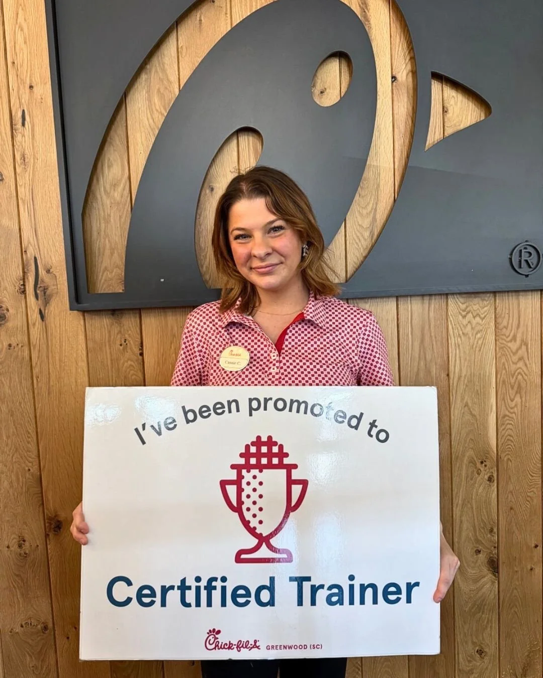 🌟 Big congratulations to Cassie, Tanner, and Justin on their recent promotions! Cassie and Tanner are now Certified Trainers, and Justin has been promoted to Lead.

At Chick-fil-A of Greenwood, we believe in growing our people from the inside out. T