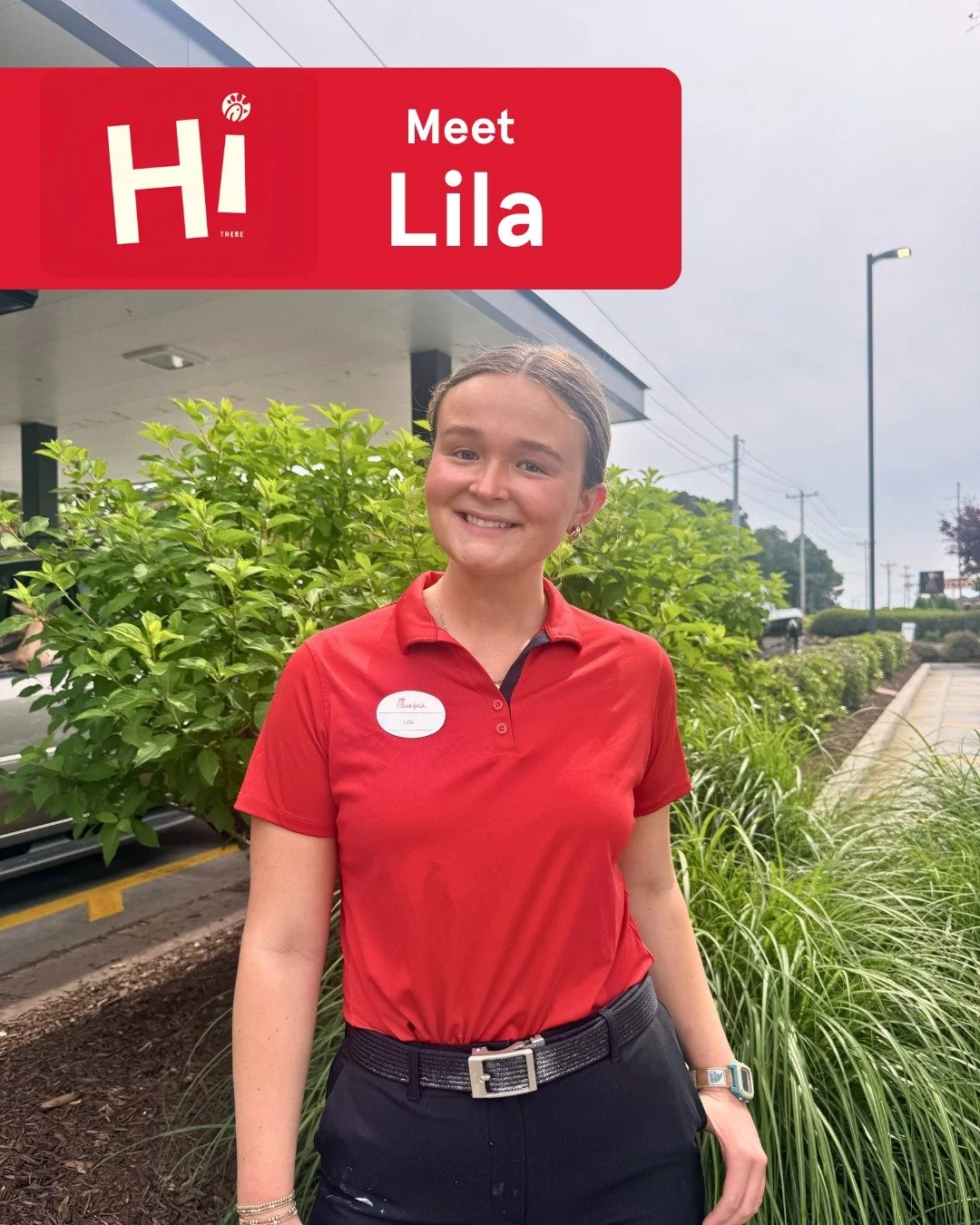 🌟 Meet our May Golden Nuggets! 🌟

Front of House, say hello to Lila! Favorite spot to work: Desserts and Window. When she&rsquo;s not at Chick-fil-A, you can probably find her at a concert, on the pickleball court, or grabbing coffee with friends. 