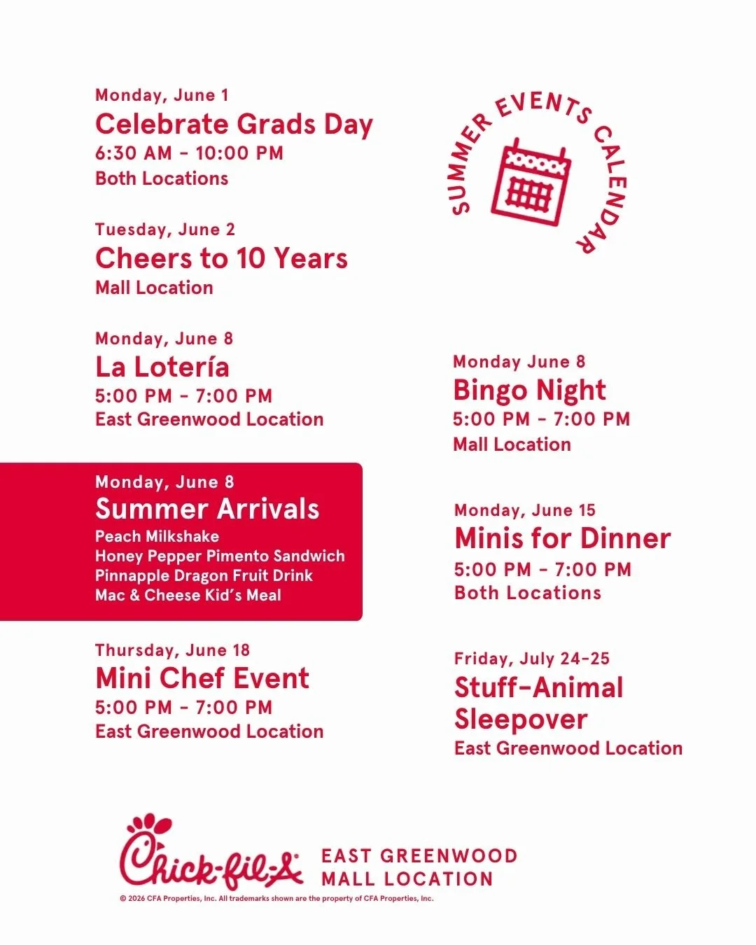 Summer Break is Here! Join us for all our summer fun!