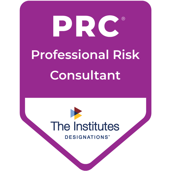 Professional Risk Consultant (PRC) badge.