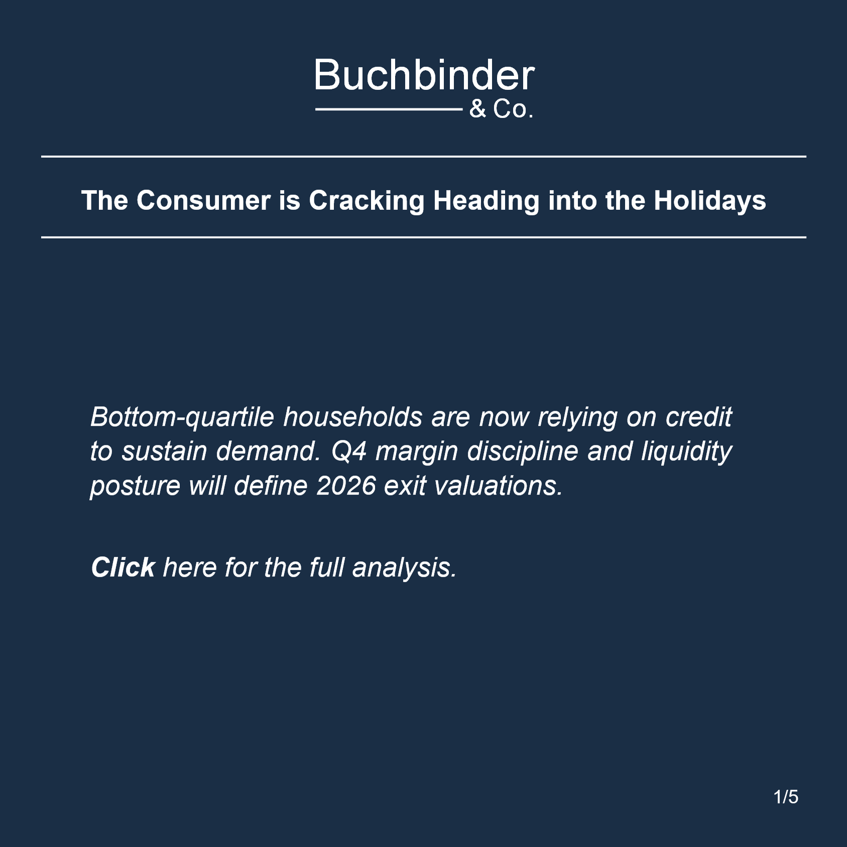 The Consumer is Cracking Heading into the Holidays