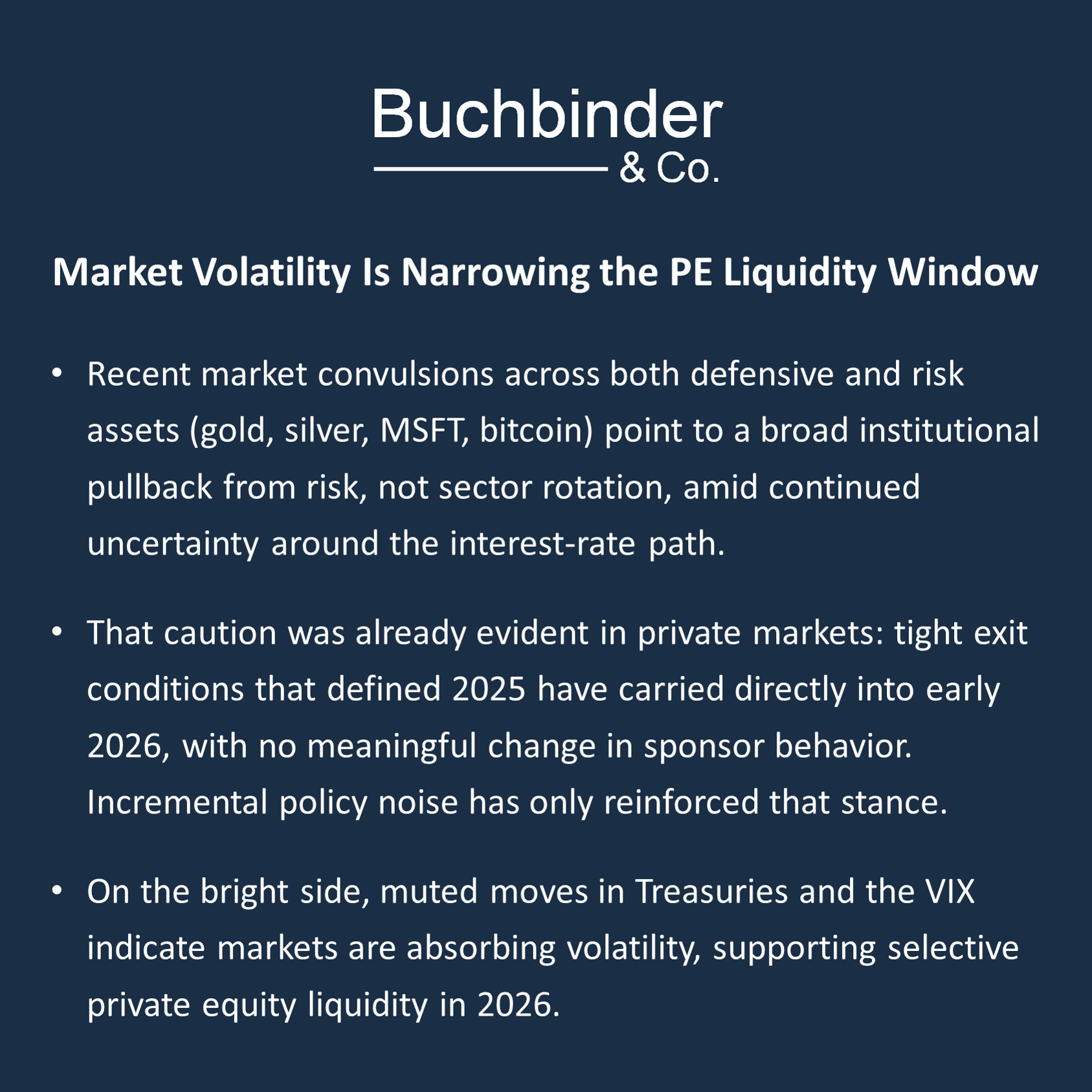 Market volatility is narrowing the Private Equity Exit Window