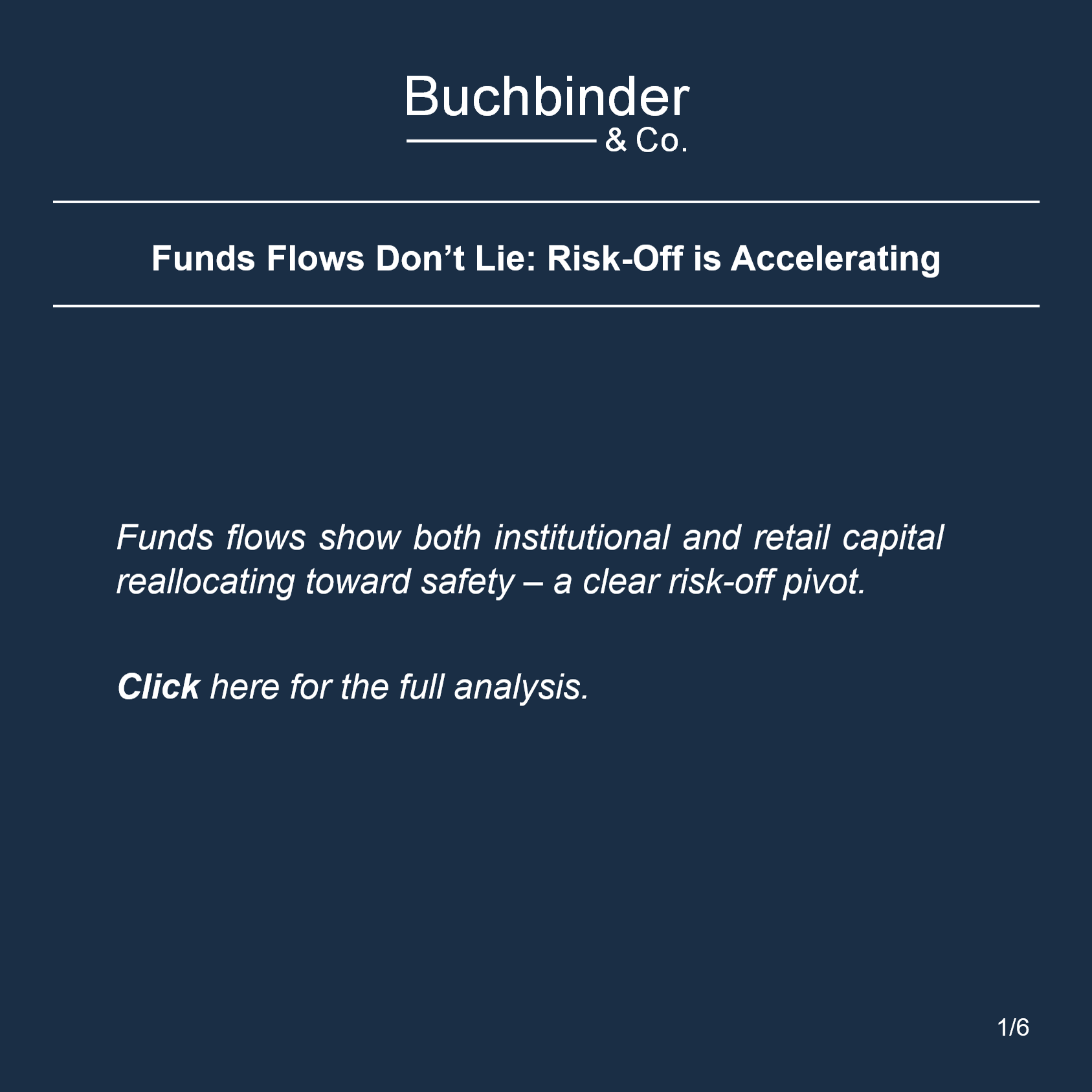 Funds Flows Don't Lie: Risk-Off is Accelerating