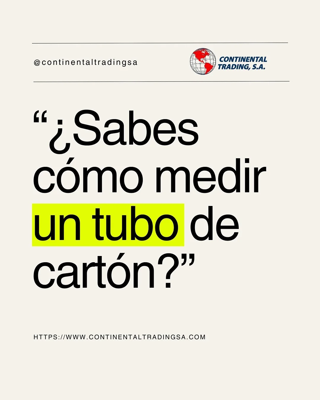 📏 &iquest;Sab&iacute;as que el largo del tubo es igual al ancho de tu rollo de producto?

Un detalle simple, pero esencial para asegurar un pedido exacto.

Cuando midas, recuerda:
➡️ El largo se toma de extremo a extremo.
➡️ Mide siempre en una supe