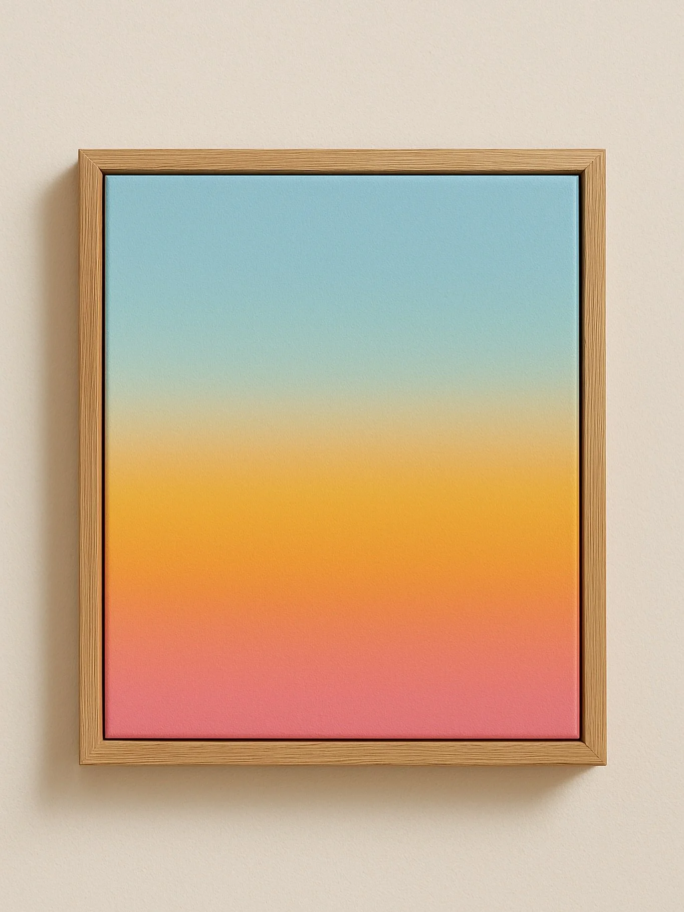 Spray paint on board.
This gradient painting explores the quiet tension between warmth and clarity—where cool sky blue fades into glowing orange and tender rose.
A meditative moment, captured in color.
#GradientArt #AbstractPainting #ColorStu