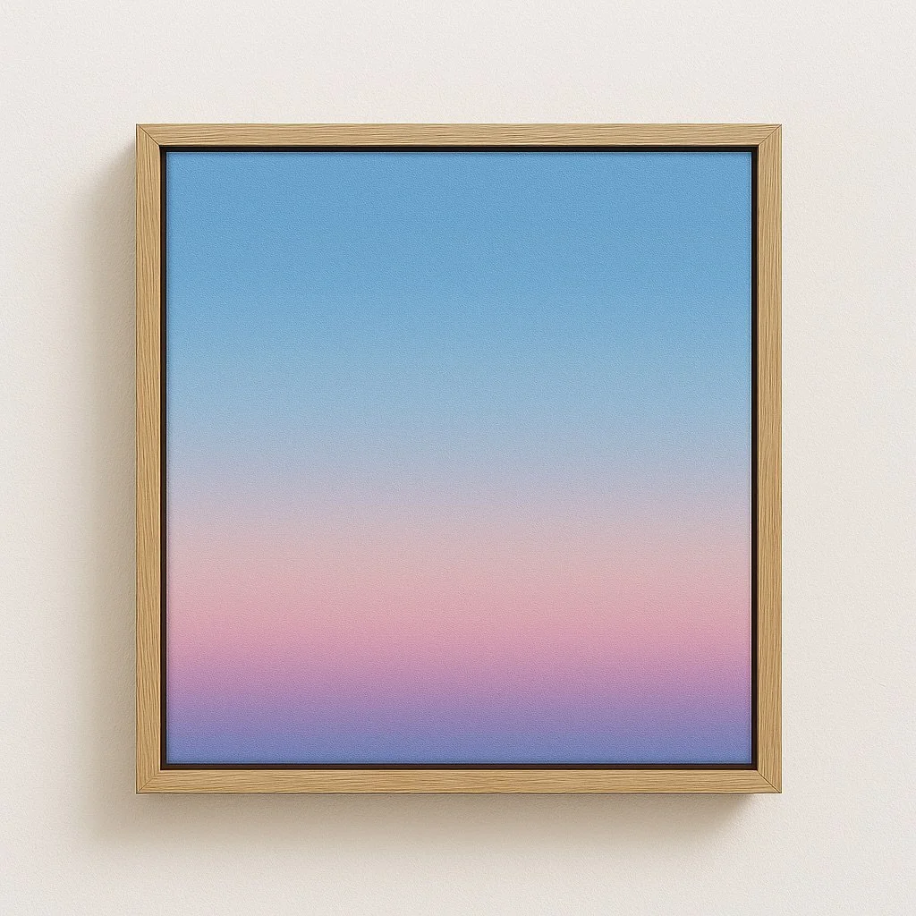 Layers of soft blue, lilac, and pink come together in this gentle gradient, creating a sense of quiet and spaciousness. A simple composition that lets color and atmosphere do the talking, inviting a pause in the everyday.
#abstractart #gradientpaint