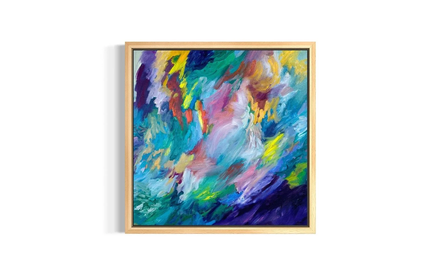 A burst of color in motion. Layers of light, depth, and shifting atmospheres blending into an intuitive landscape. I let contrasts guide the brush, allowing emotion to reveal its own path.

Oil on canvas, 50x50 cm.

#oilpainting #abstractart #contemp