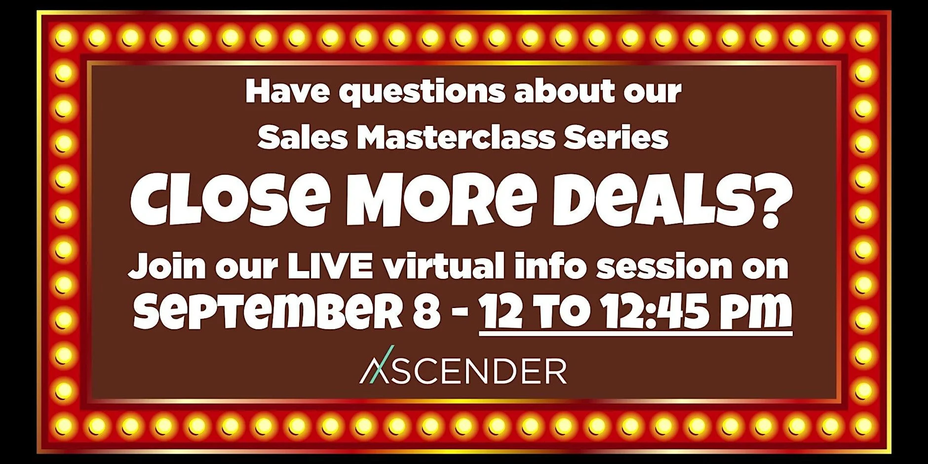 Sales Masterclass Info Session