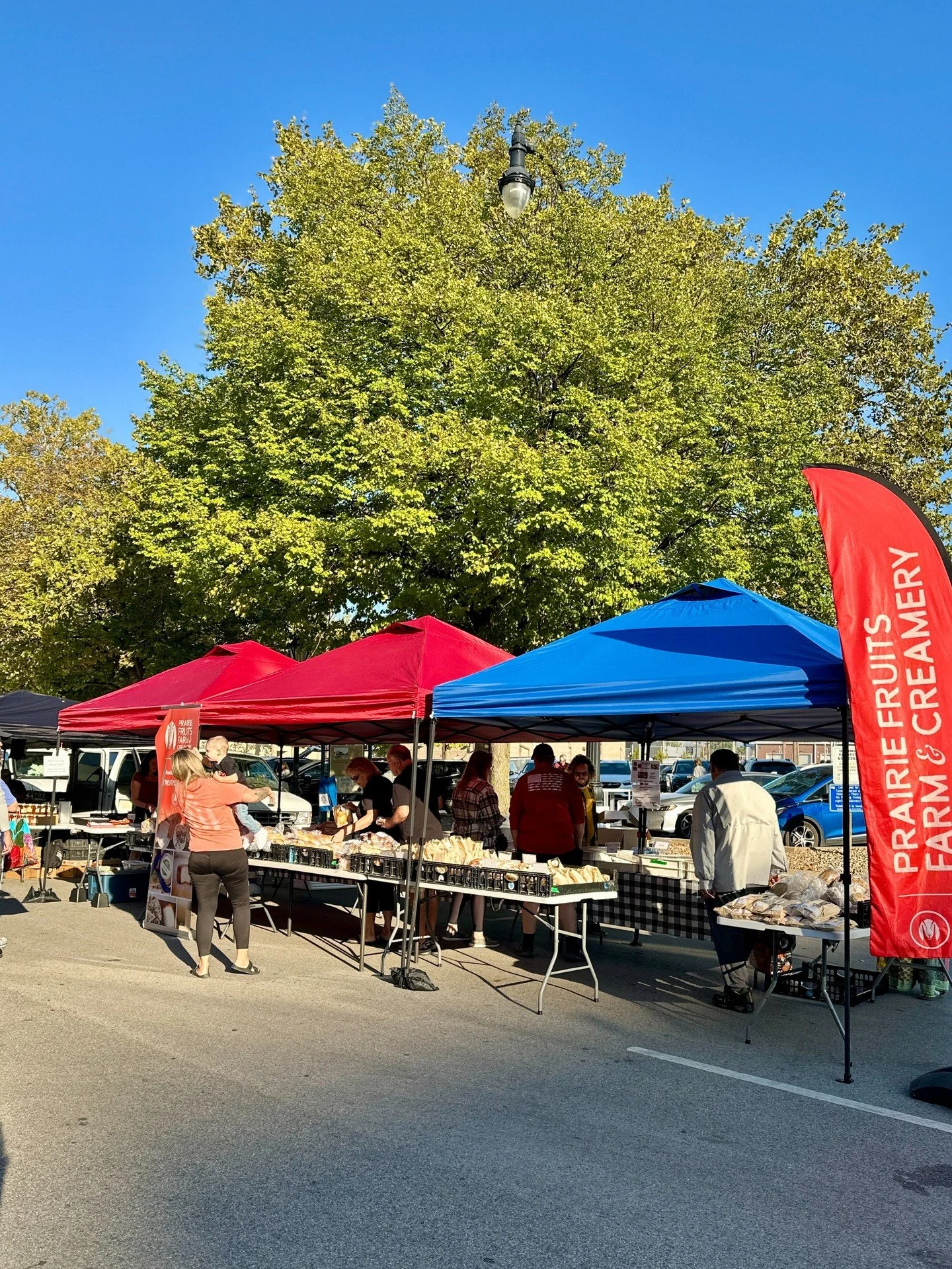The Old Capitol Farmers Market is back for the season, and we're set up and ready at 308 E Adams Street &mdash; tent out front, doors open 8am&ndash;2pm.

Fresh Bakehouse bread, May croughnuts, and Prairie Fruits Farm cheeses including Angel Food, ba