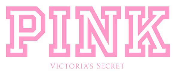 Pink text spelling 'PINK' with 'Victoria's Secret' underneath on a white background.