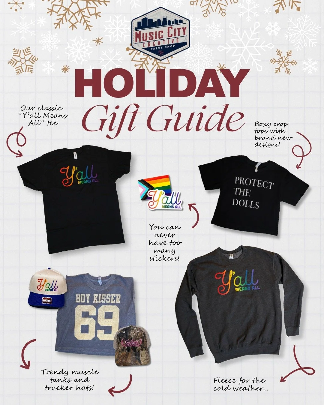 We heard Santa shops small... 😉🎅🏻✨

From fleece to fresh prints, we&rsquo;ve got your gifting covered for this year! 🎁

Find all the MCC staples plus a few new surprises online through @thelittlegayshop, or catch us in person this weekend, Dec. 4