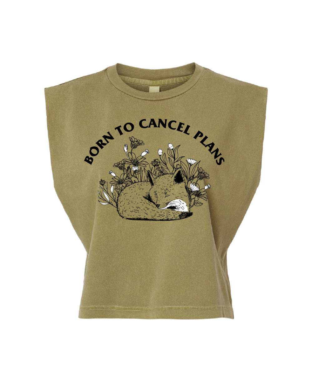 Born To Cancel Plans Crop Tank