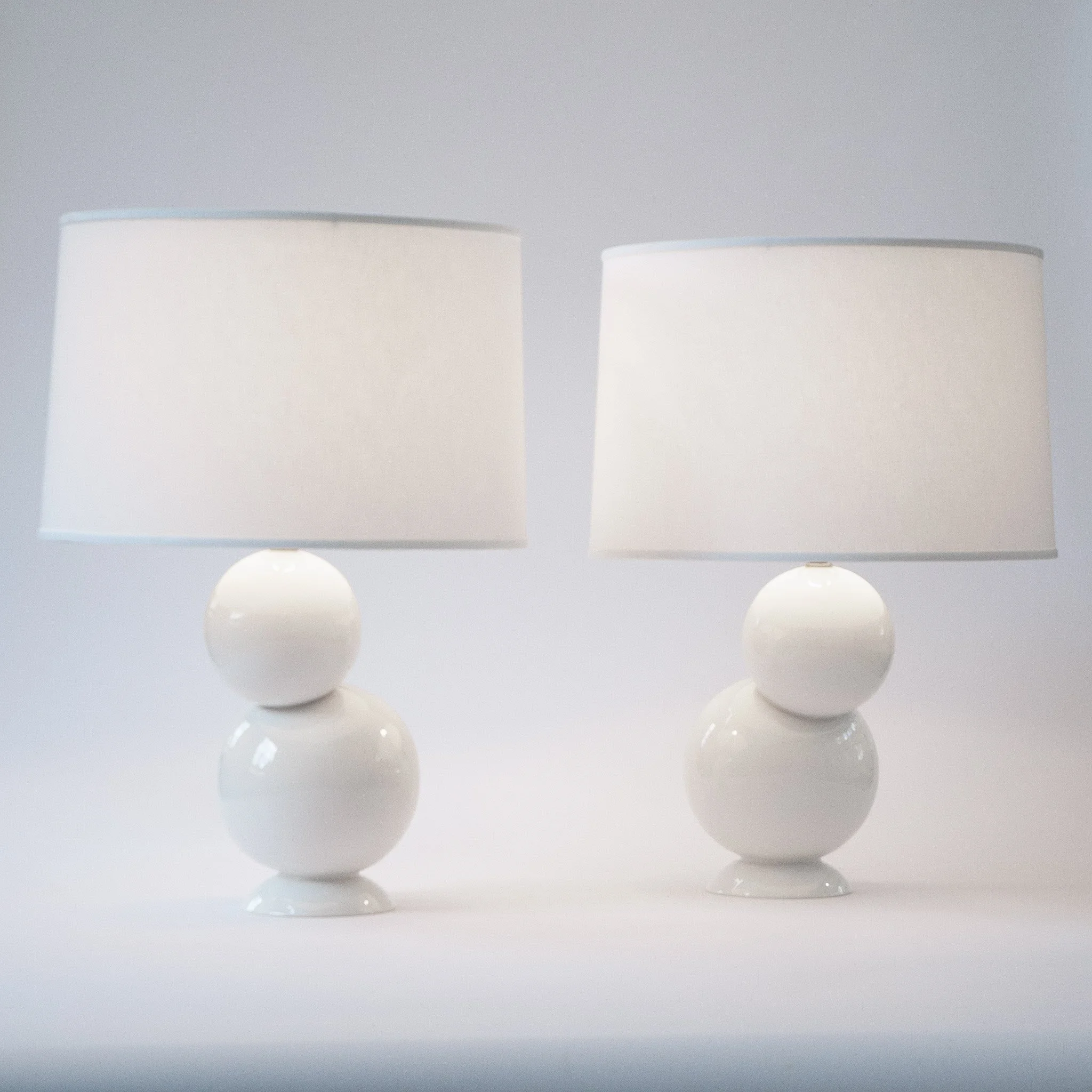 Bubble Lamp Pair in Bright White by Jim Schatz