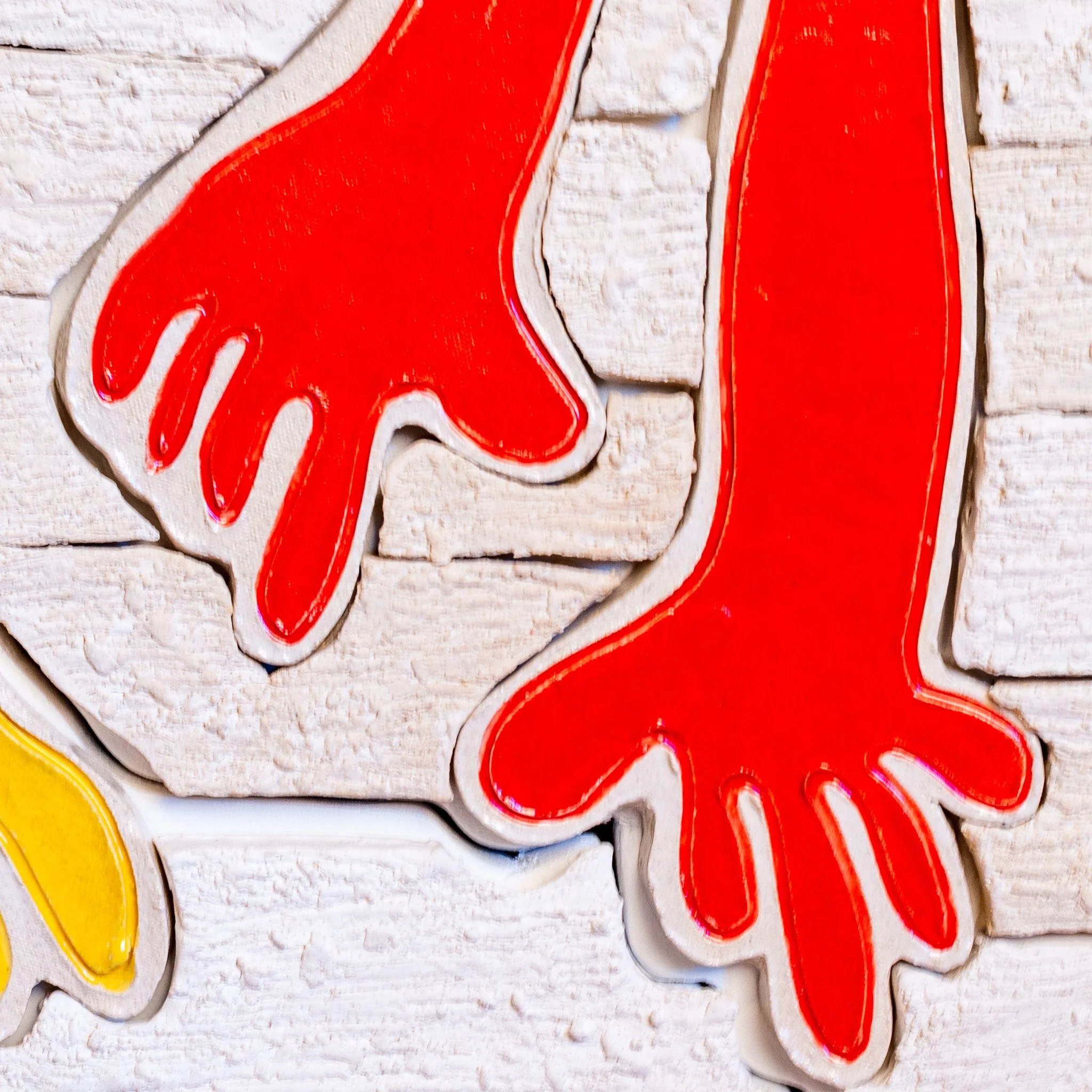 Hold It All Together Mural by Jim Schatz — red hands detail