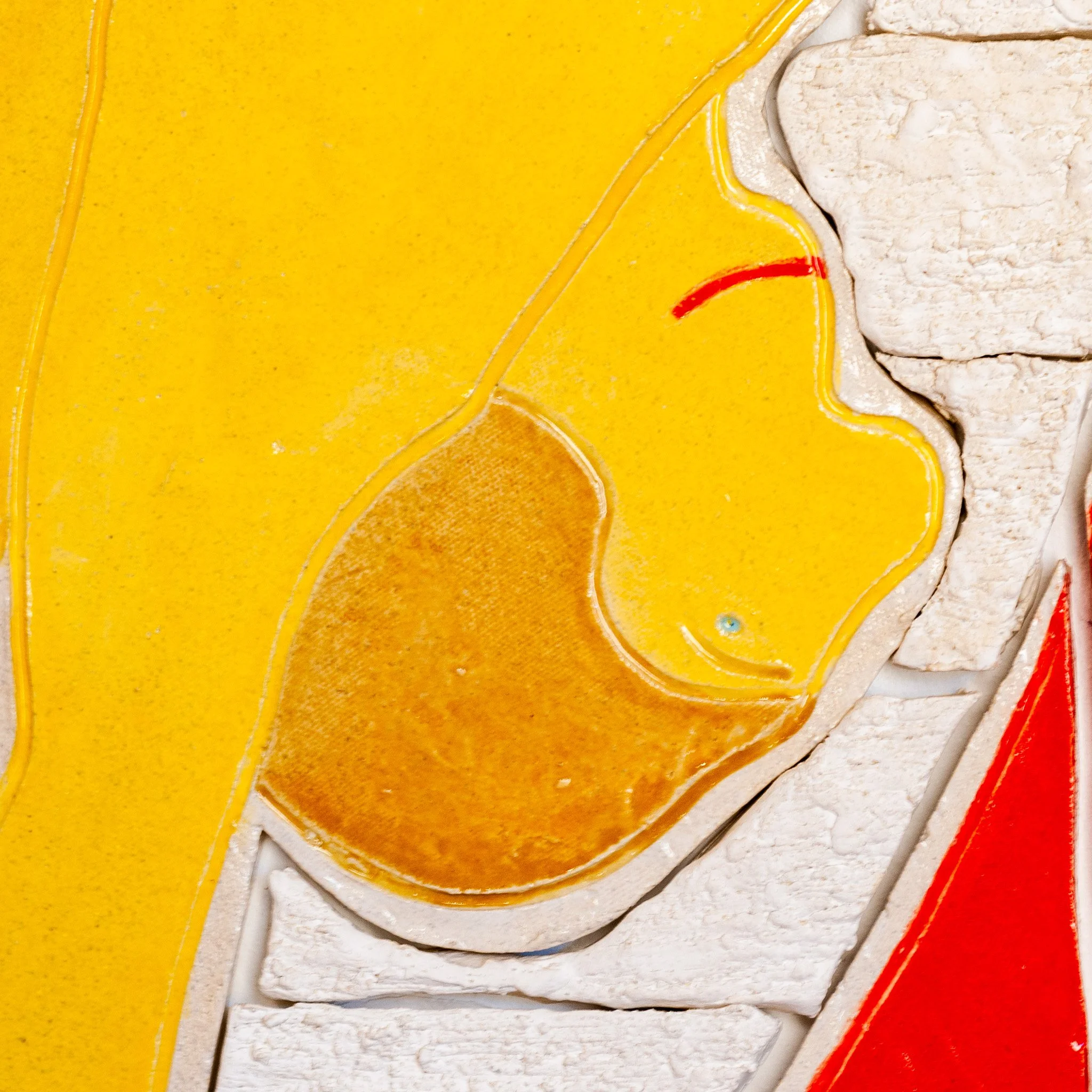 Hold It All Together Mural by Jim Schatz — yellow figure detail