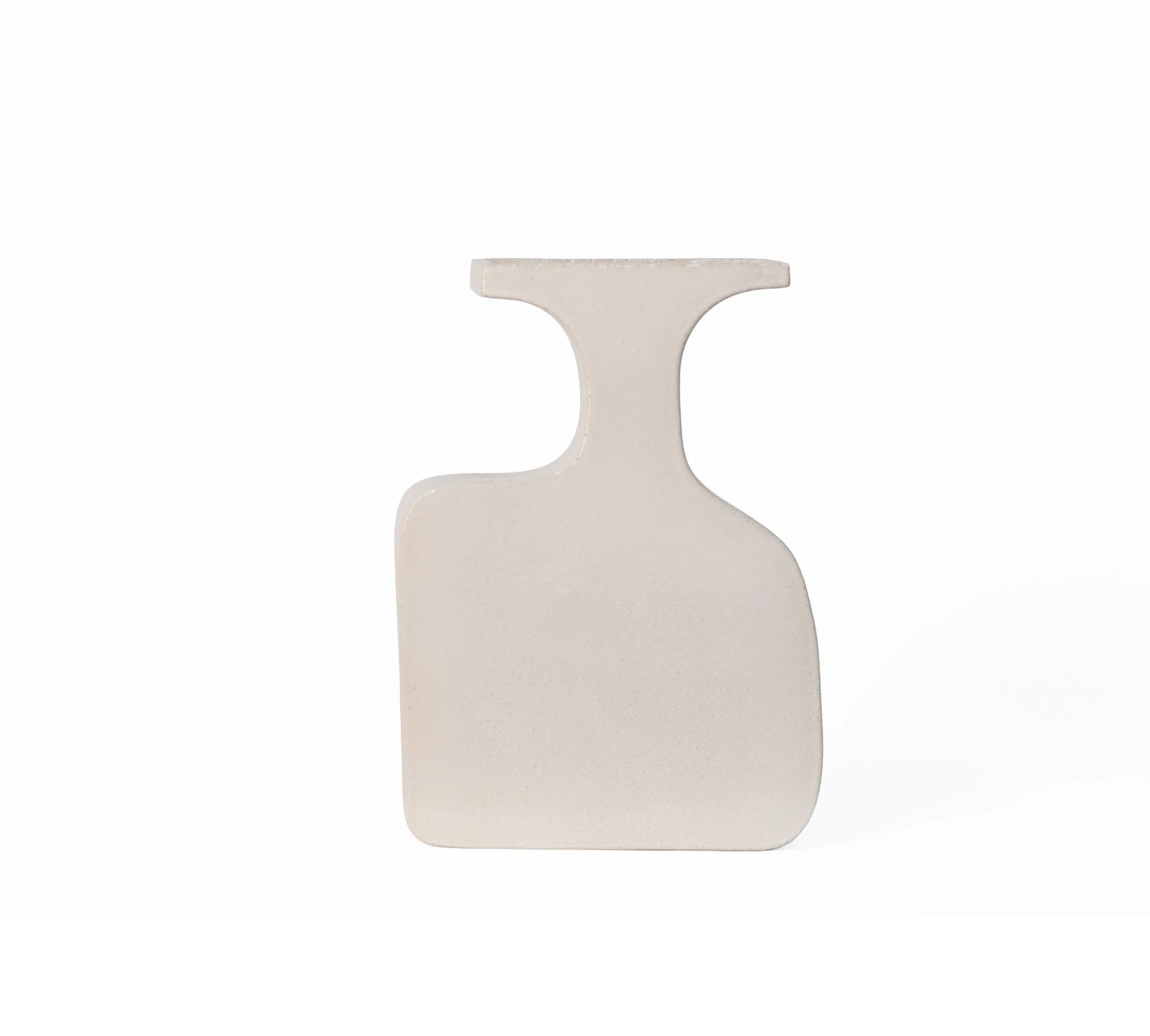 Organica Plateau Vessel 4 by Jim Schatz with J Schatz Studio — one-of-a-kind hand-built stoneware vessel, textured white surface