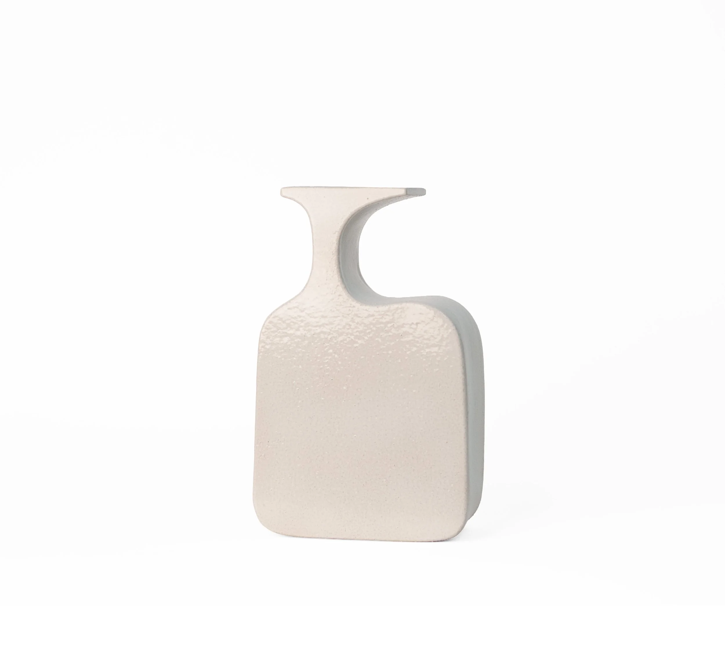 Organica Plateau Vessel 6 by Jim Schatz with J Schatz Studio — one-of-a-kind hand-built stoneware vessel, textured white surface