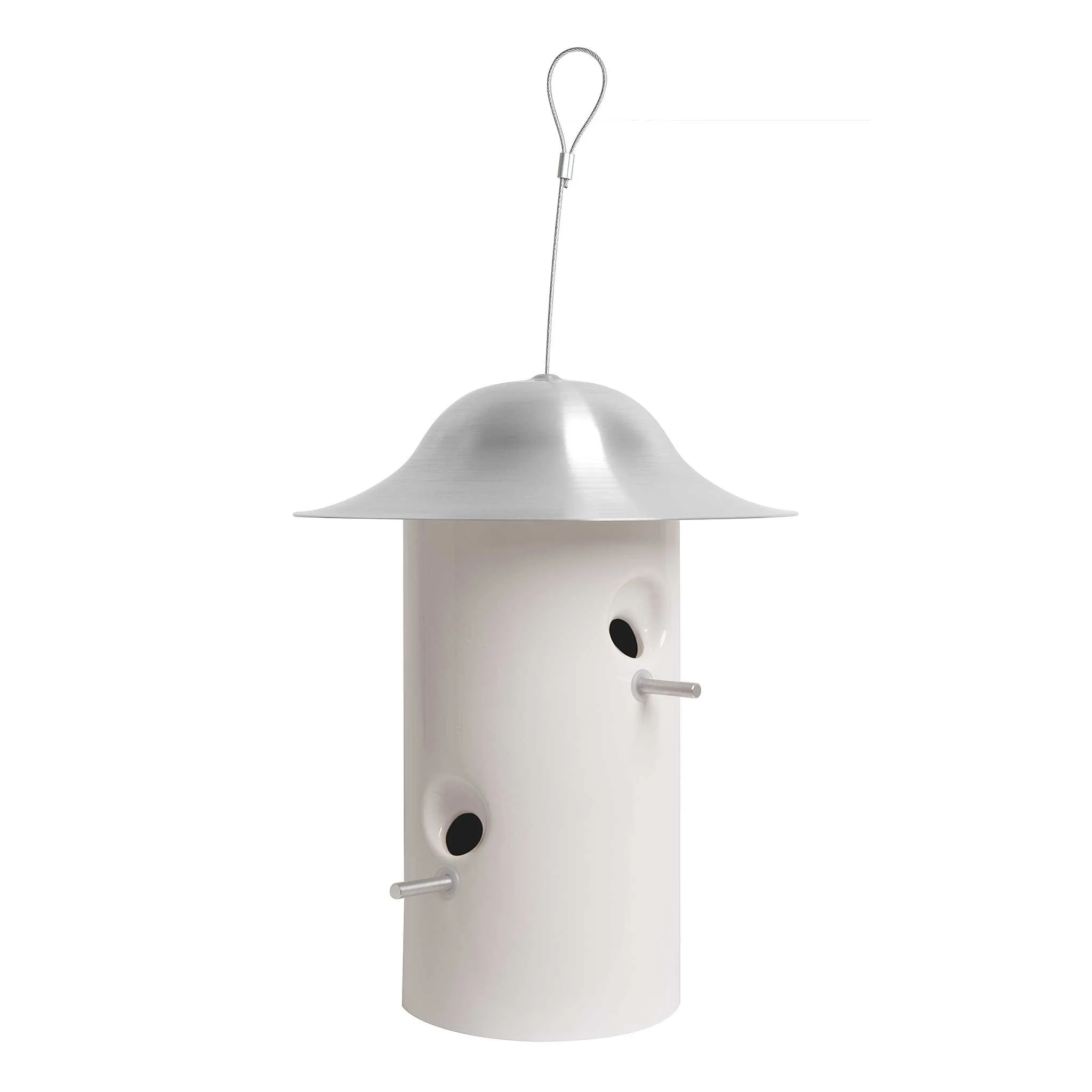 Bistro Bird Feeder in Bright White by Jim Schatz — front