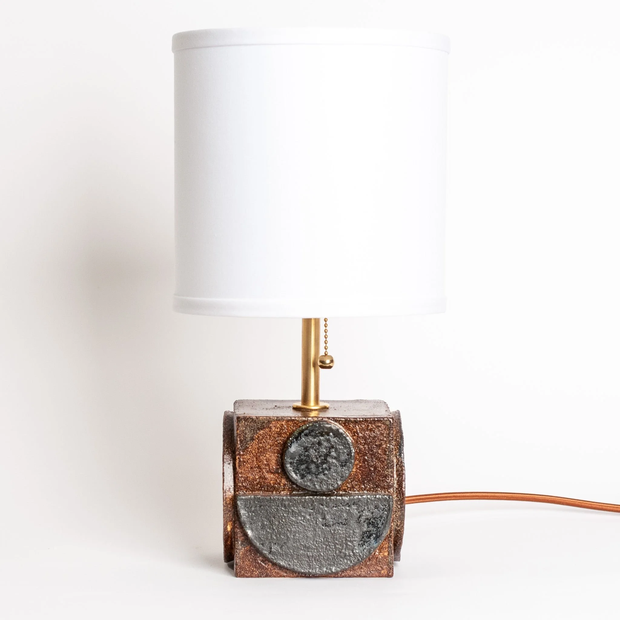 Geometria Table Lamp by Jim Schatz — Walnut Black with shade