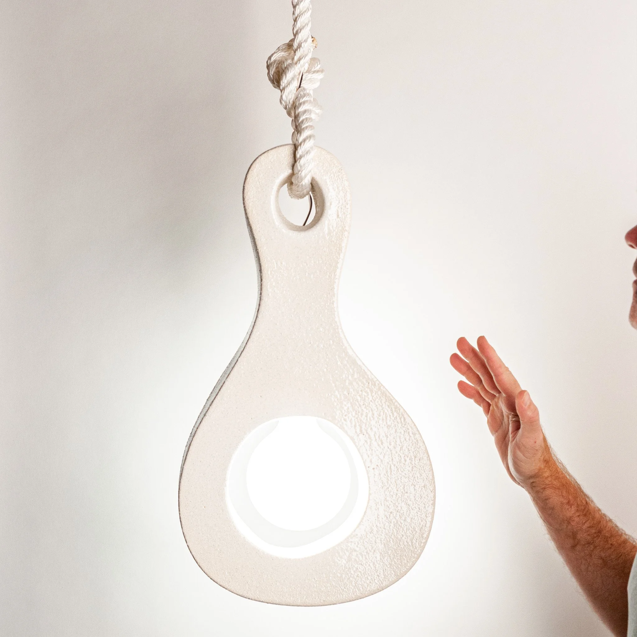 Aura Pendant Lamp by Jim Schatz — in scale with artist