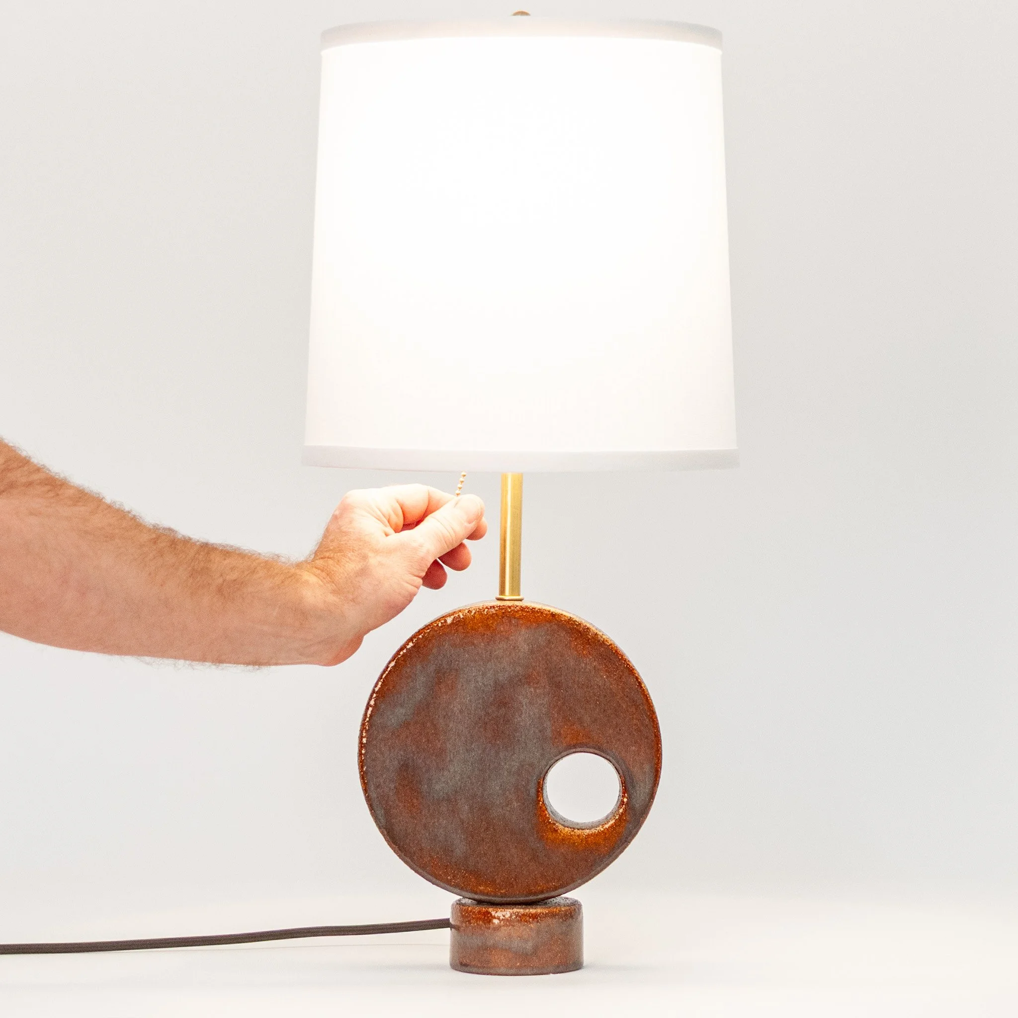 Radius Table Lamps 2 by Jim Schatz — in scale with artist