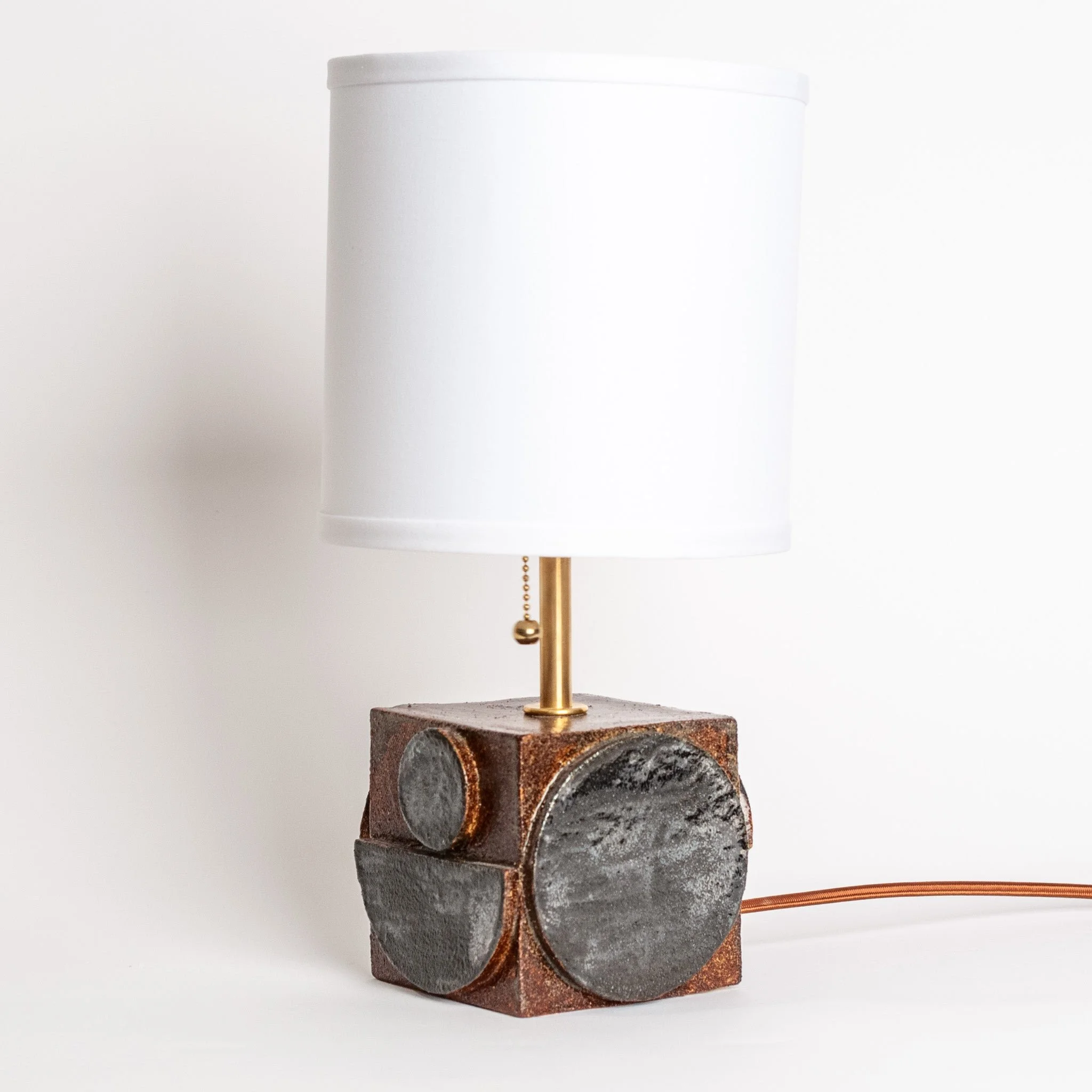 Geometria Table Lamp by Jim Schatz — Walnut Black angle