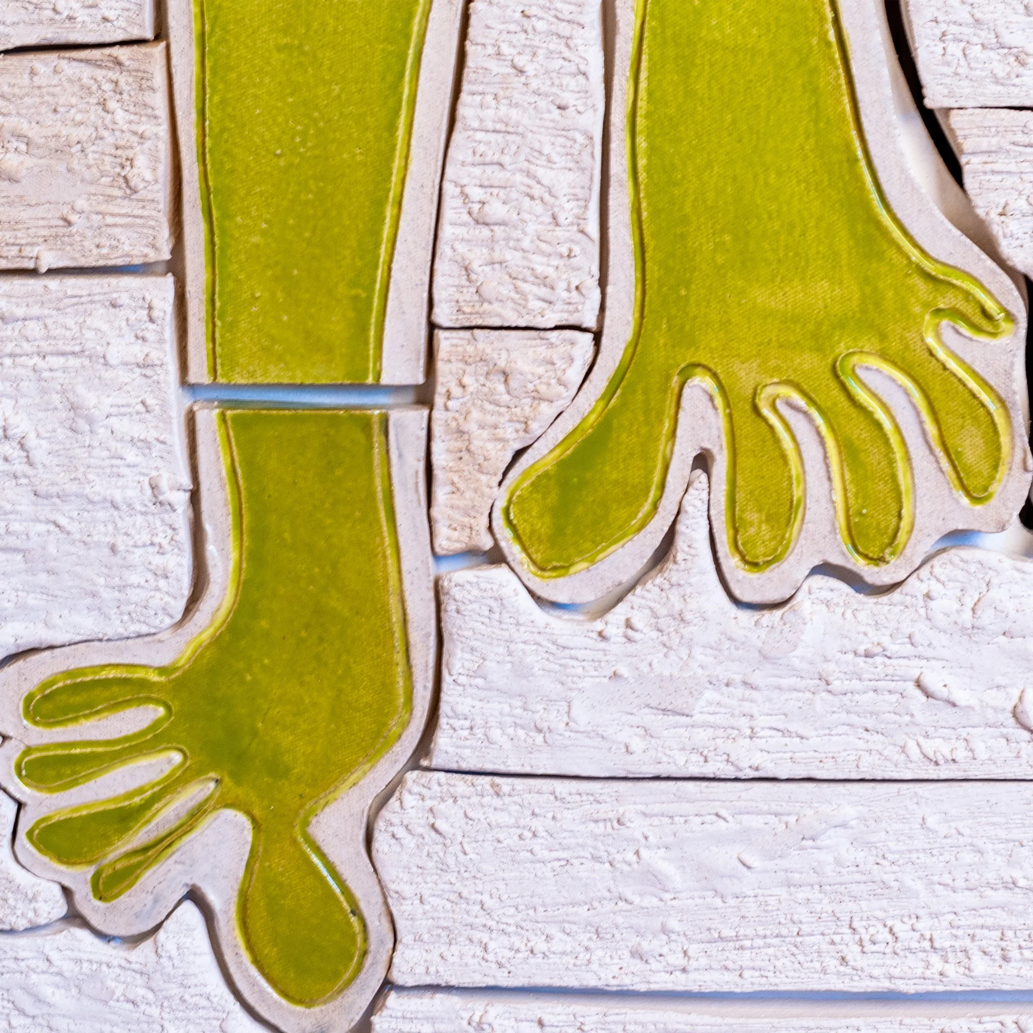 Hold It All Together Mural by Jim Schatz — green hands detail